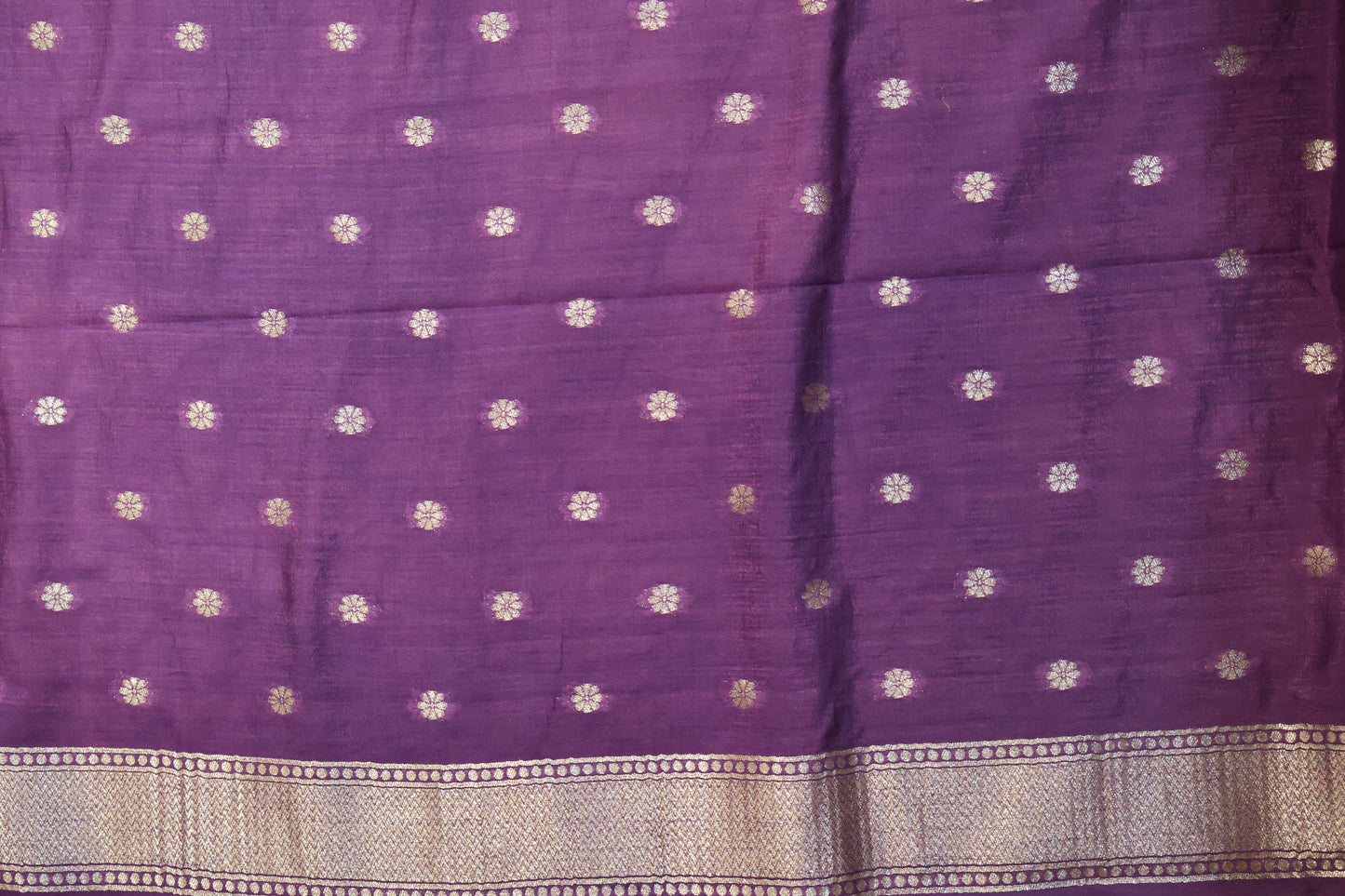 Semi Tussar Saree - Wine