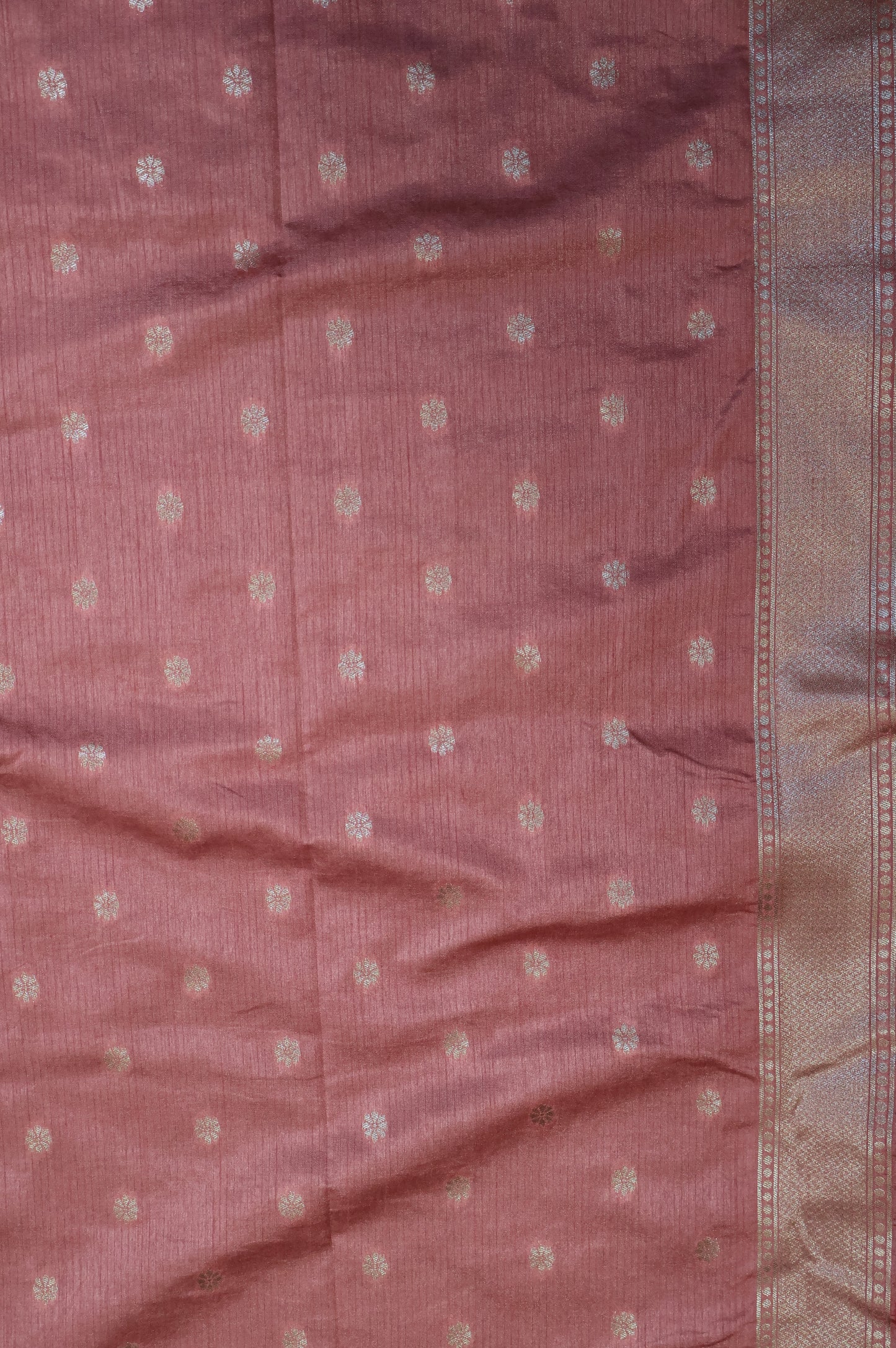 Semi Tussar Saree - Red