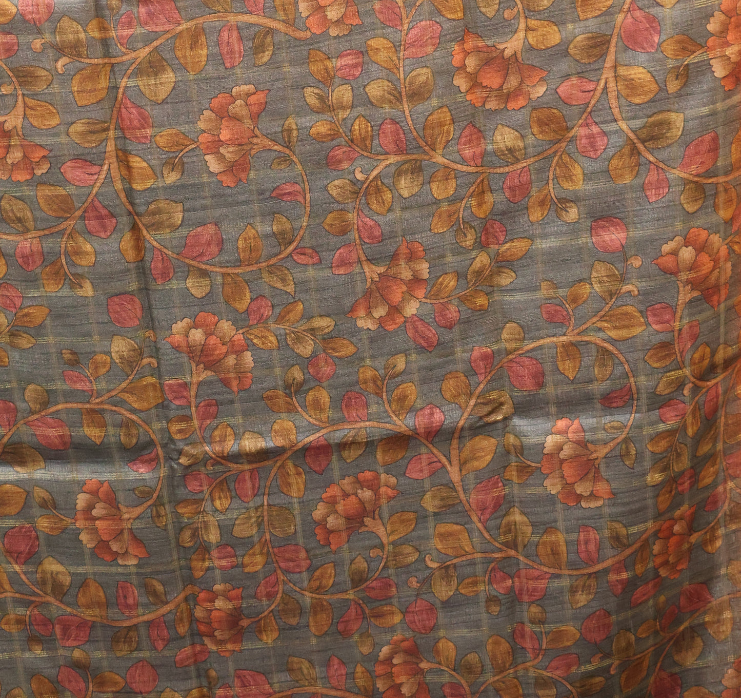 Semi Tussar Saree - Radha Krishna Print Honey