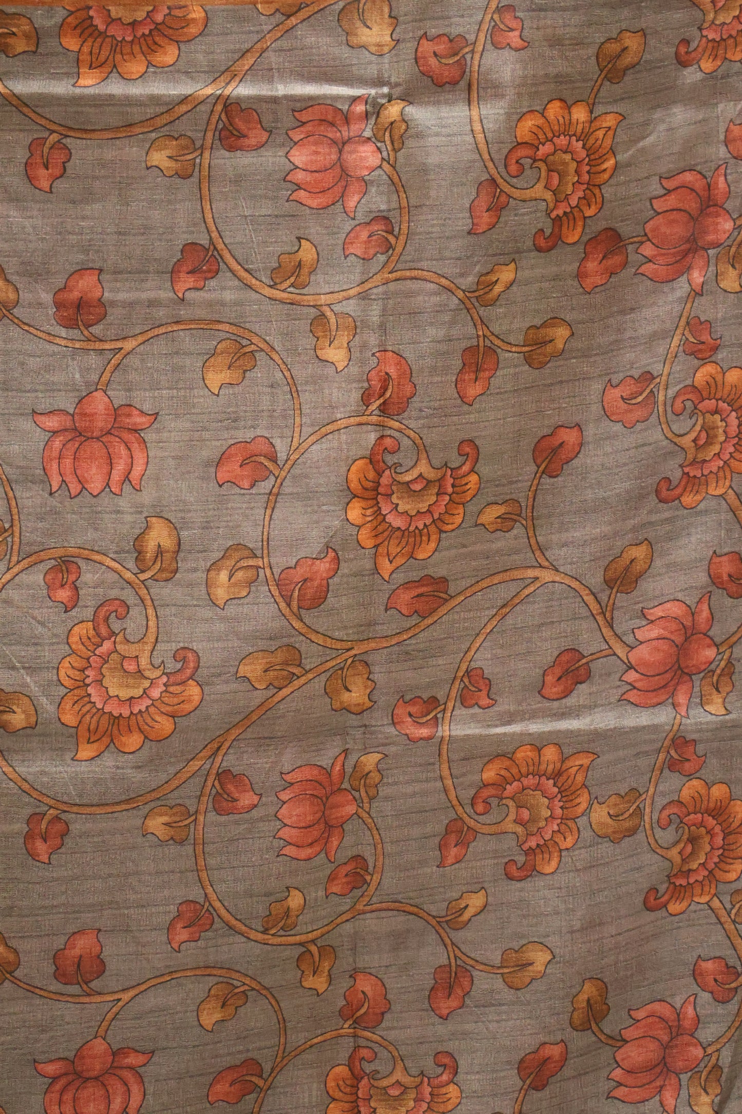 Fushion Kanjivaram Silk Saree-Mustard Zig Zag Zari