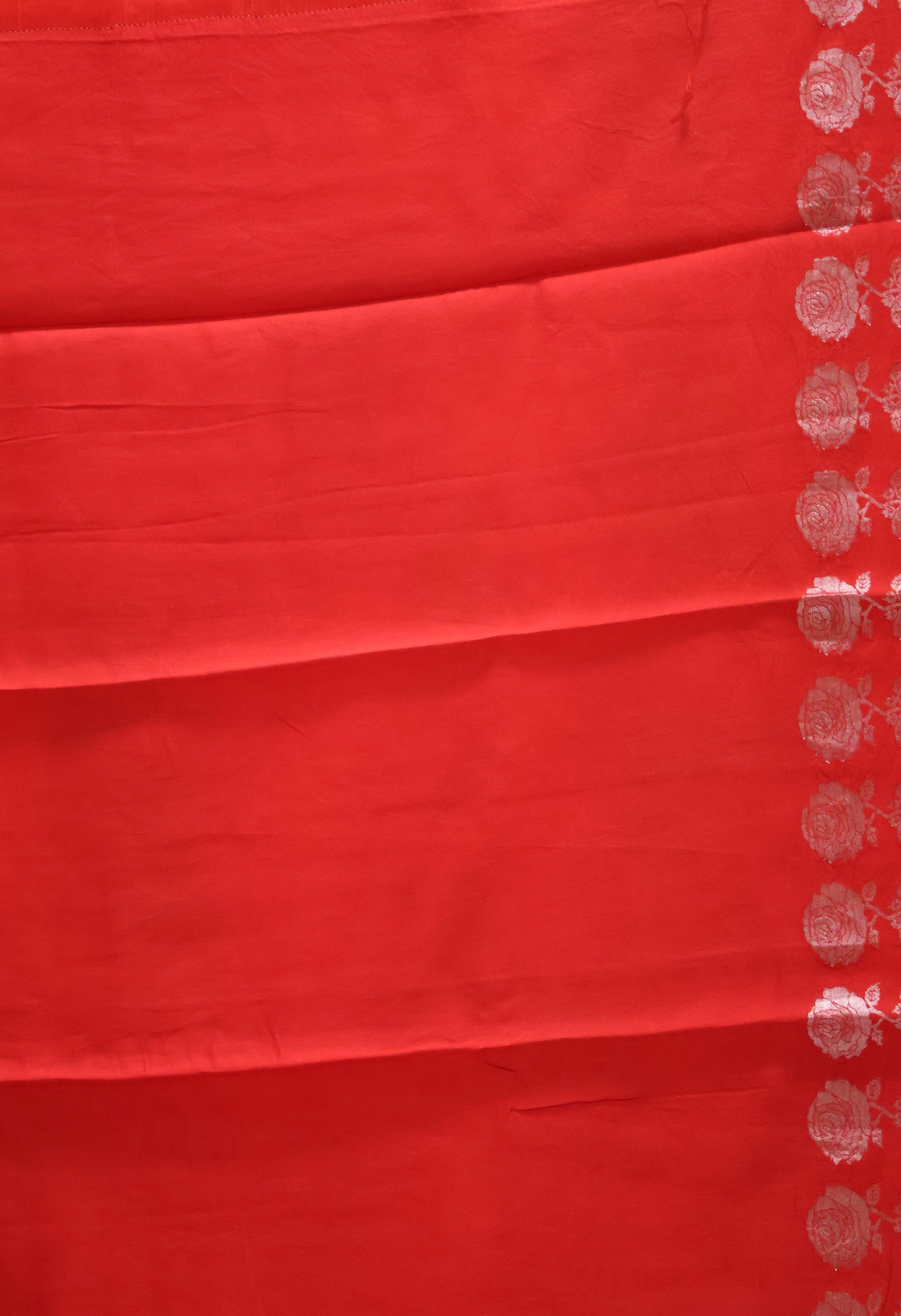 Pure Organza Saree-Red Rose Zari