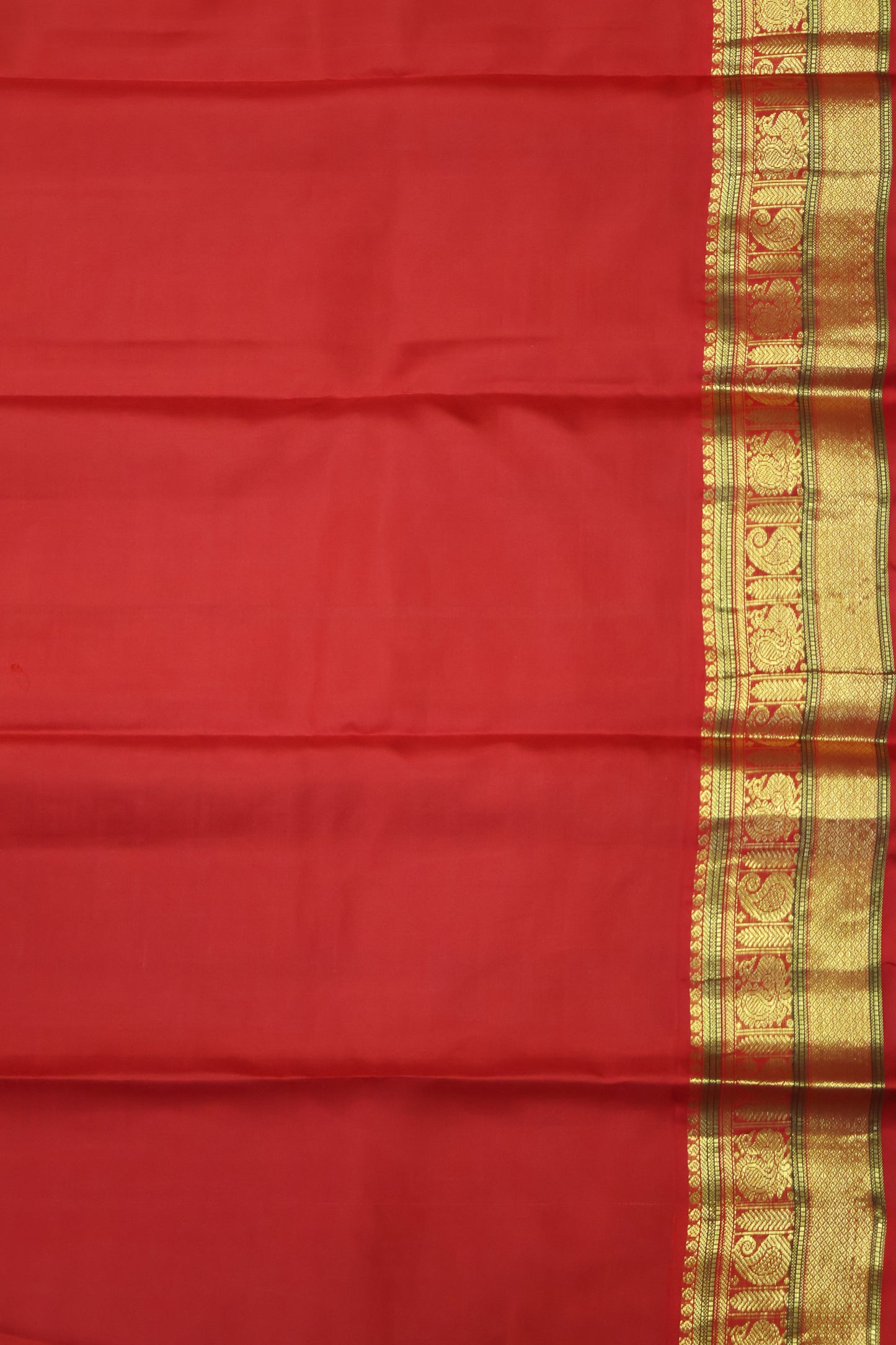 Pure Kanjivaram Silk Saree-Royal Blue Checks Mayil Border