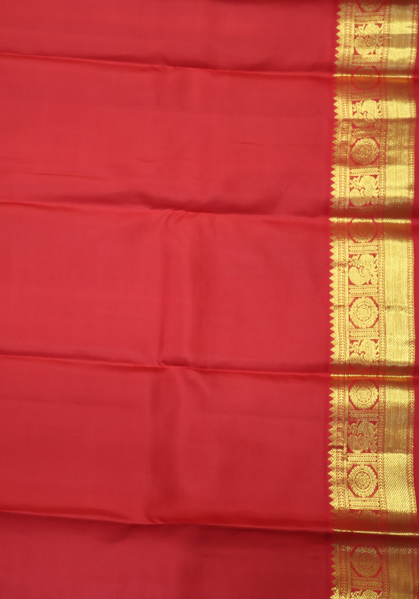 Pure Kanjivaram Silk Saree-Bottle Green Checks Mayil Border