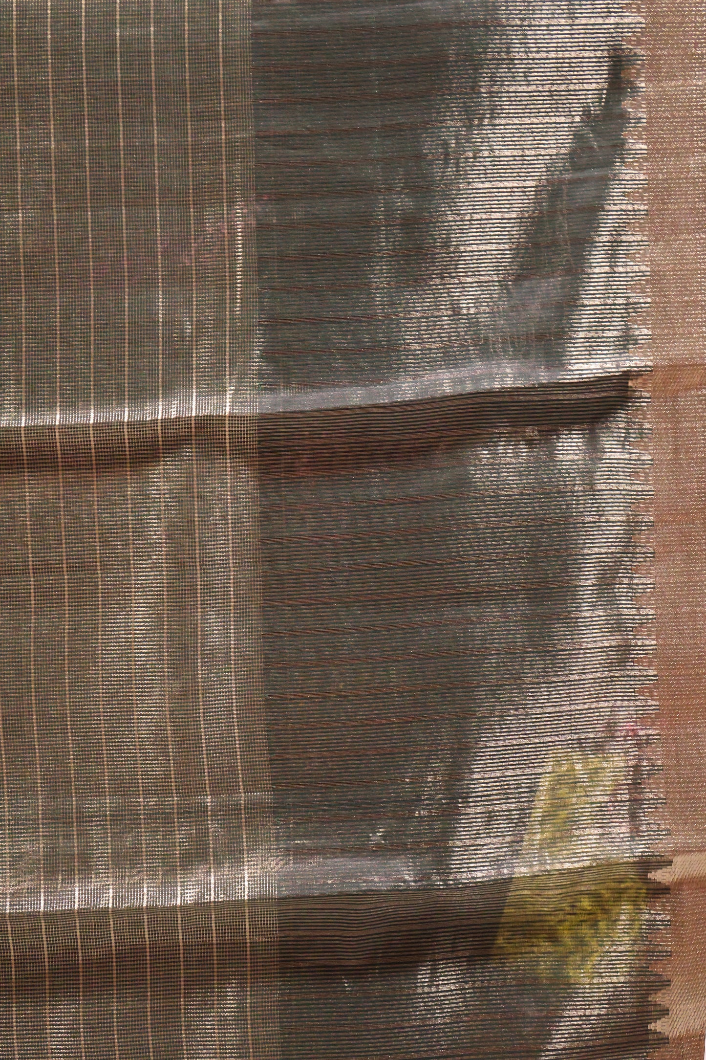Mangal Giri Silk Saree-Green Swan Print