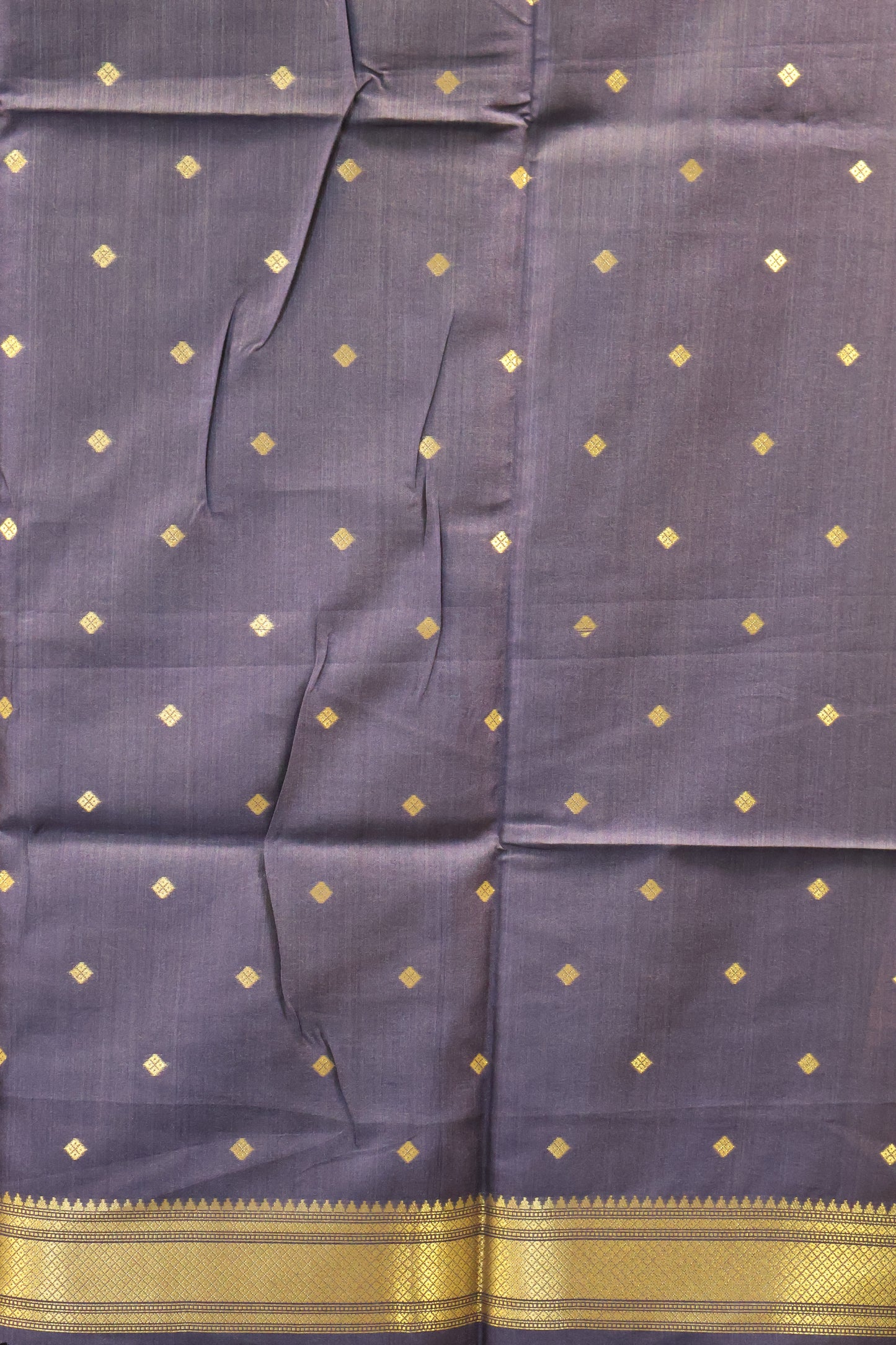 Soft Tussar Saree-Navy Blue Paithani Design