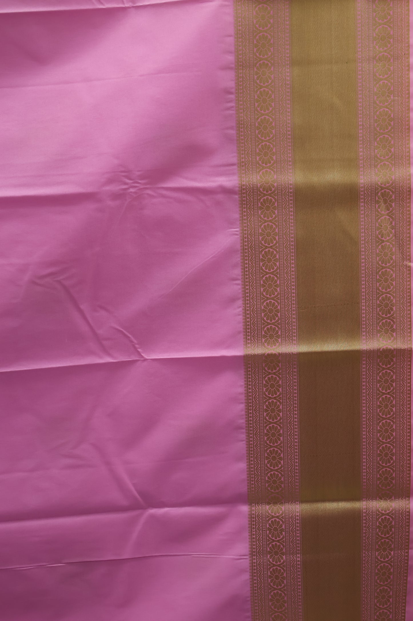 Semi Kanjivaram Silk Saree -Baby Pink Twin Peacock