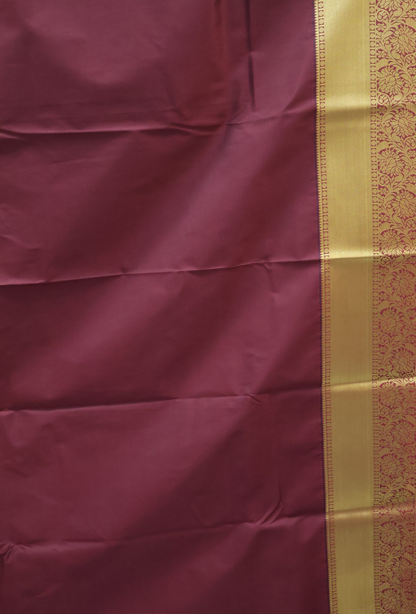 Semi Kanjivaram Silk Saree -Green Floral Buta