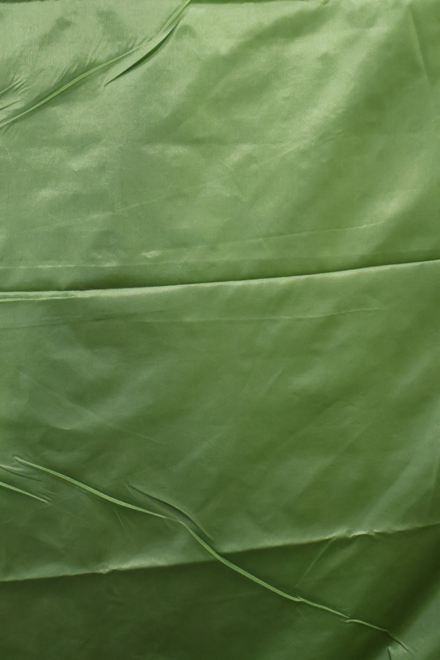 Semi Katan Silk Saree-Olive Green Leaf Flower
