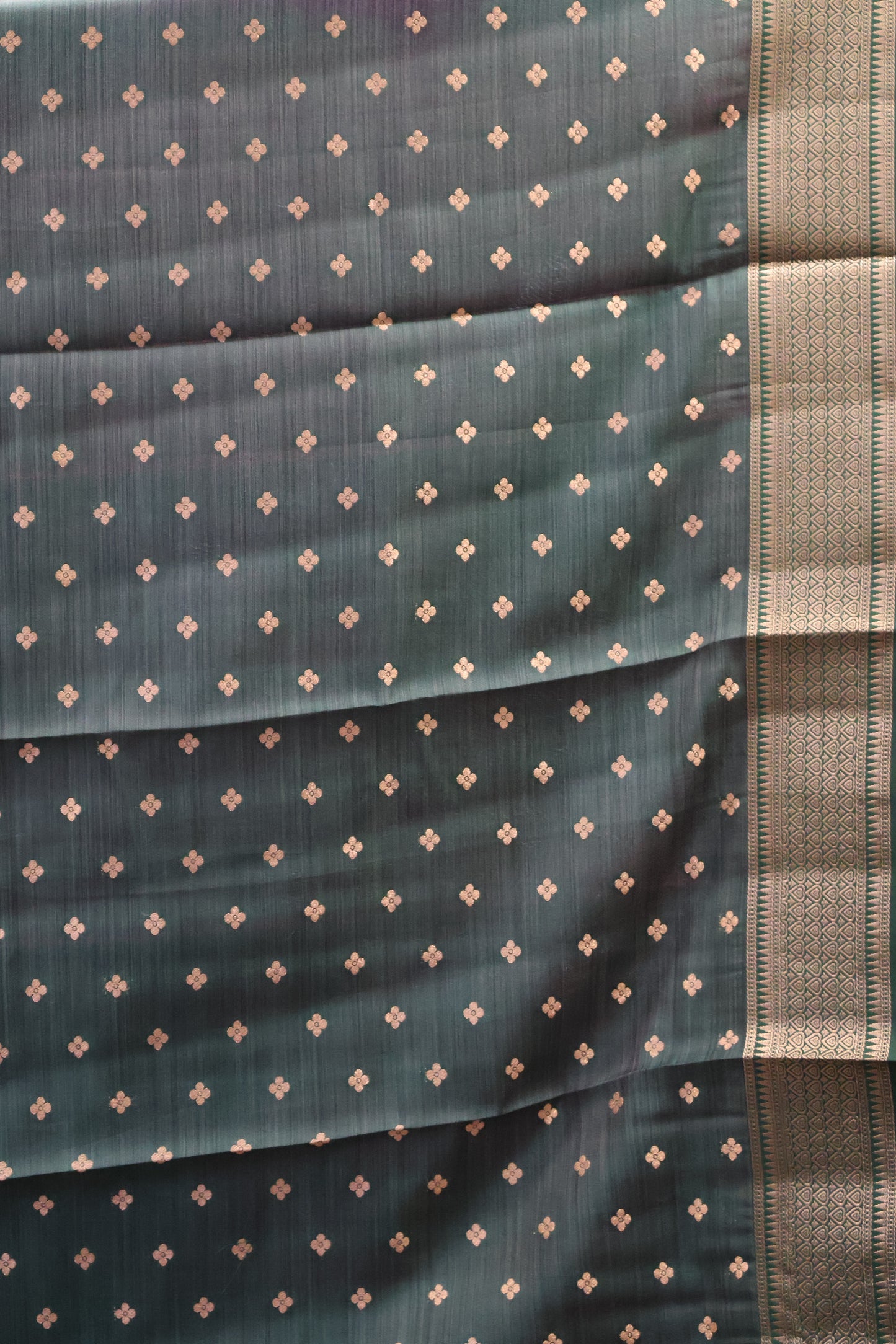 Semi Tussar Saree-Rani Pink Dual Square Pattern