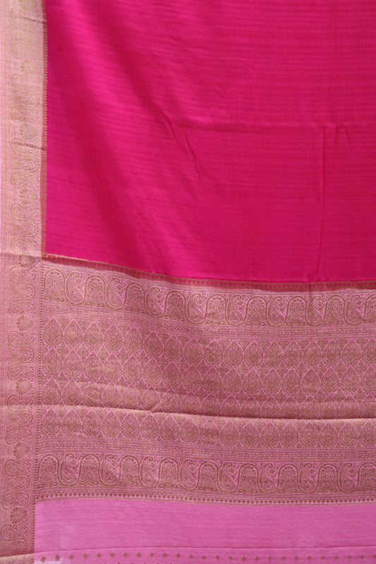 Banarasi Georgette Saree - Manag Border-Rani PInk