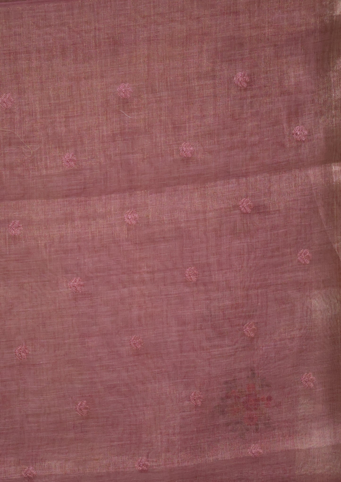 Tissue Linen Saree-Dusky Rose Vineyard