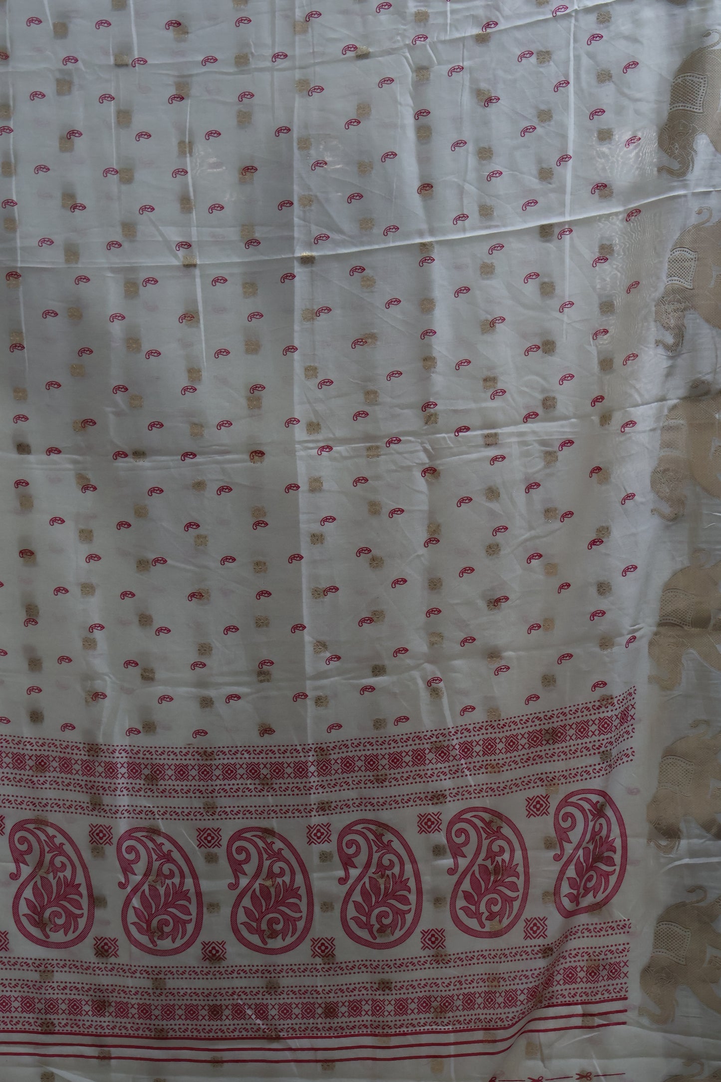 Mango Silk - Off white Elephant Butta