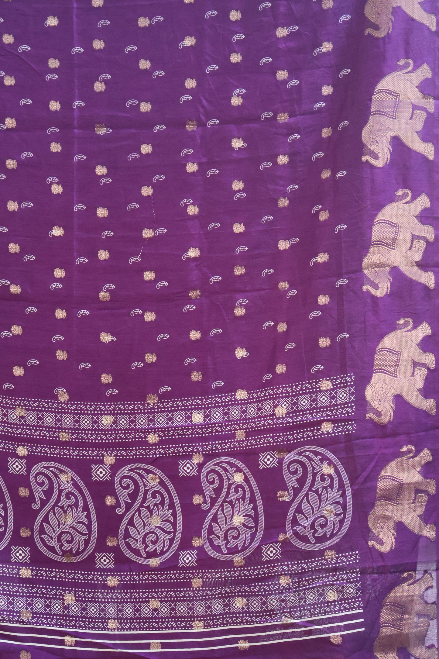 Mango Silk- Purple Elephant Butta