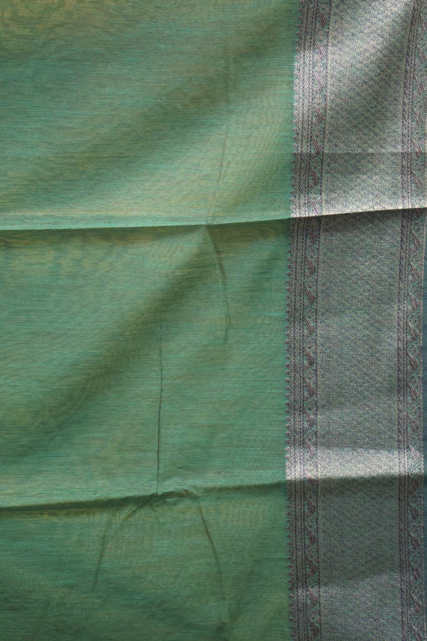 Bamboo Silk Saree-Mehandi Sunflower Design