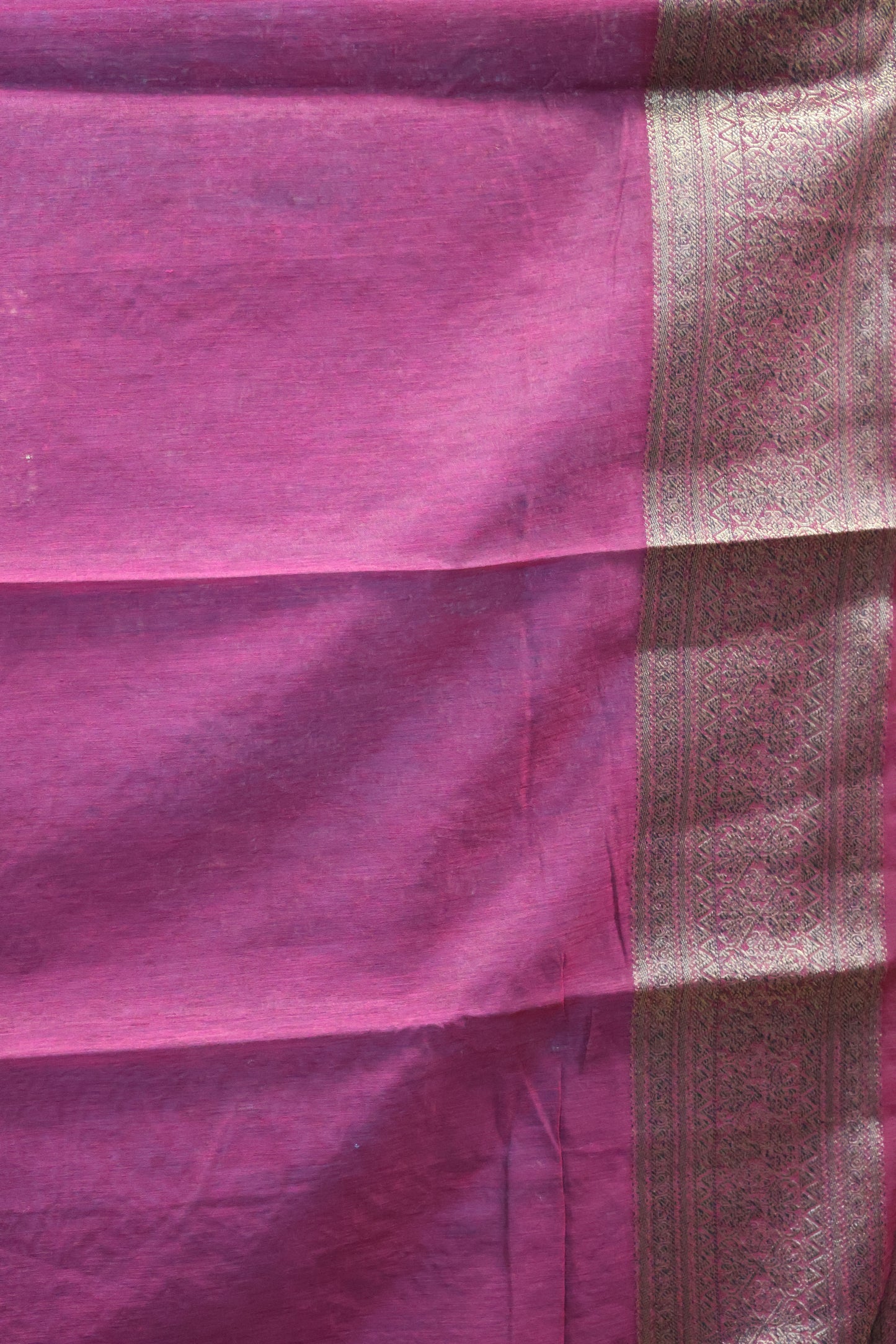 Bamboo Silk Saree-Peacock Blue Sequence Work
