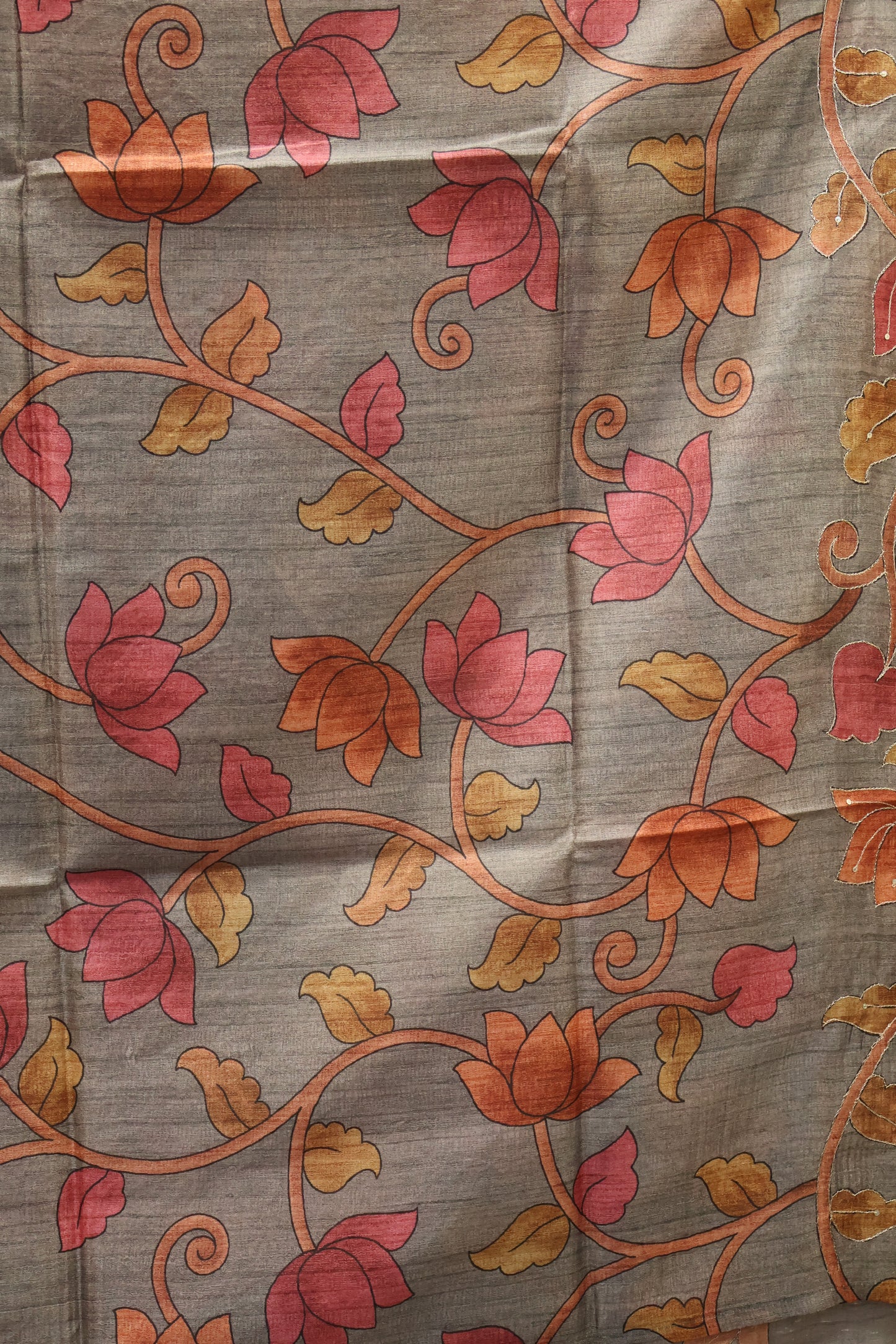 Fushion Kanjivaram Silk Saree-Pink Zig Zag Work