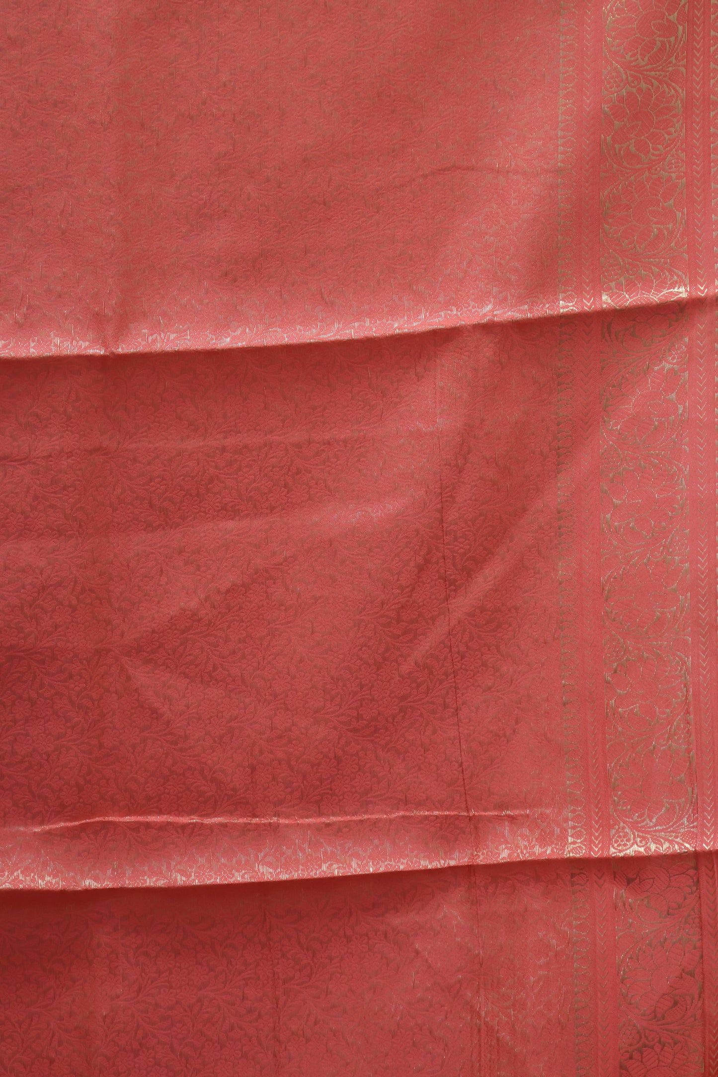 Banarasi Crepe Saree-Brocade Peach Pink