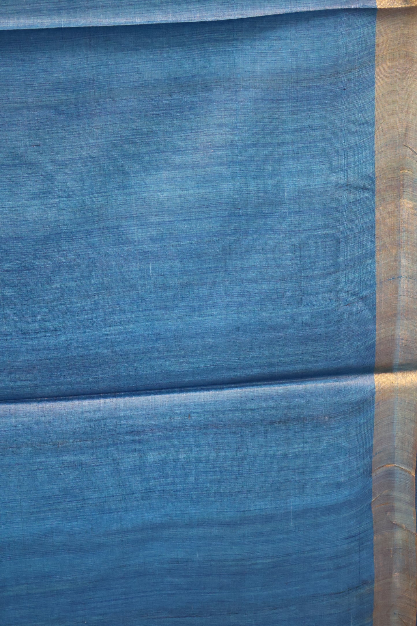 Pure Tussar Saree - Blue Cheetah Zari