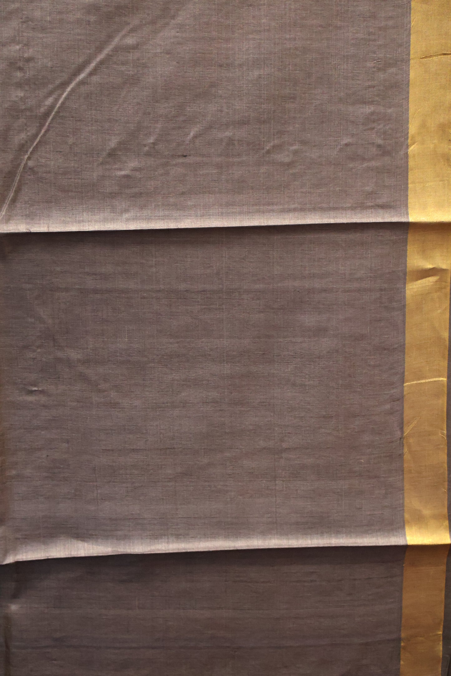 Pure Tussar Saree - Elephant Grey Cheetah Zari