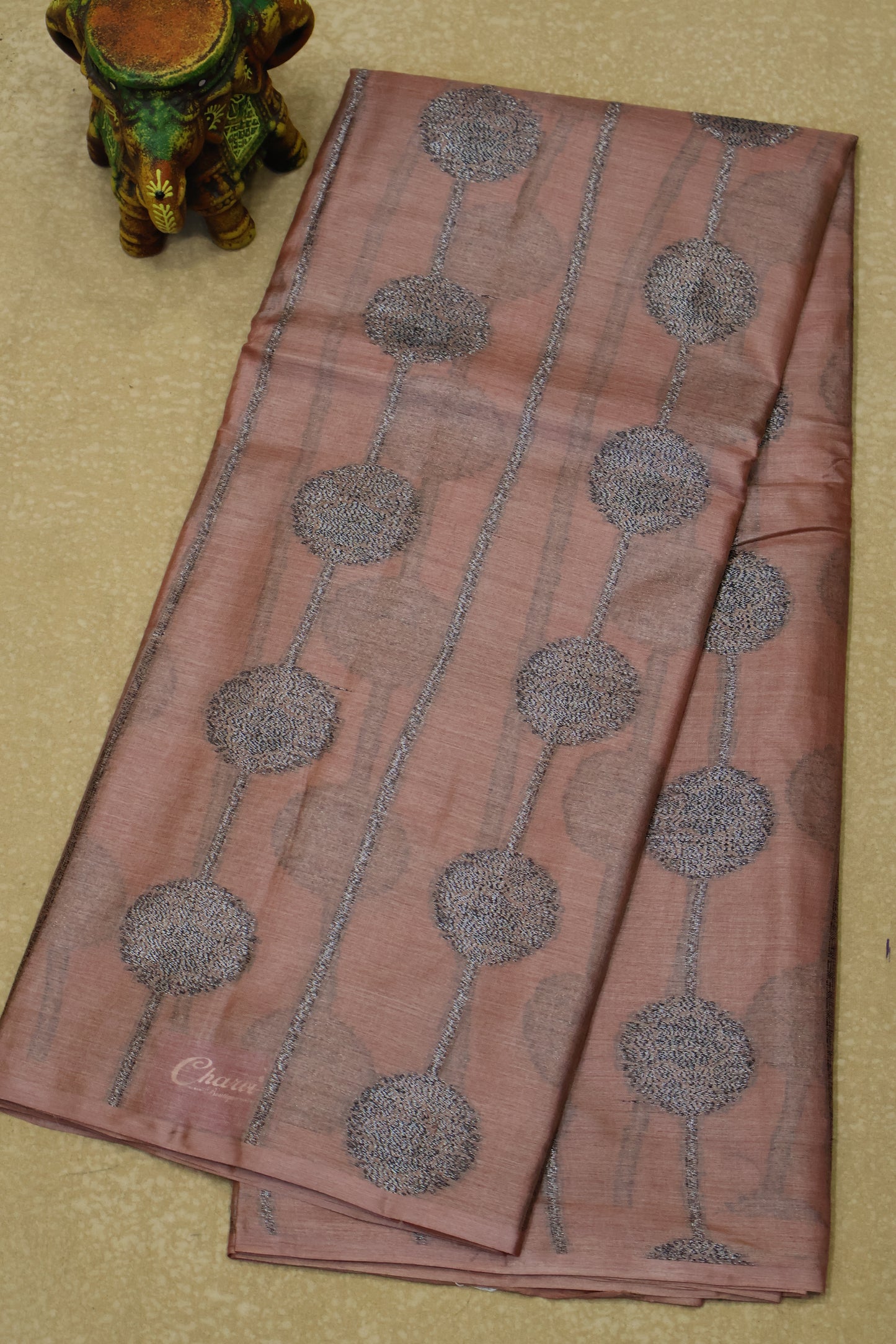Pure Tussar Saree - Lite Brown