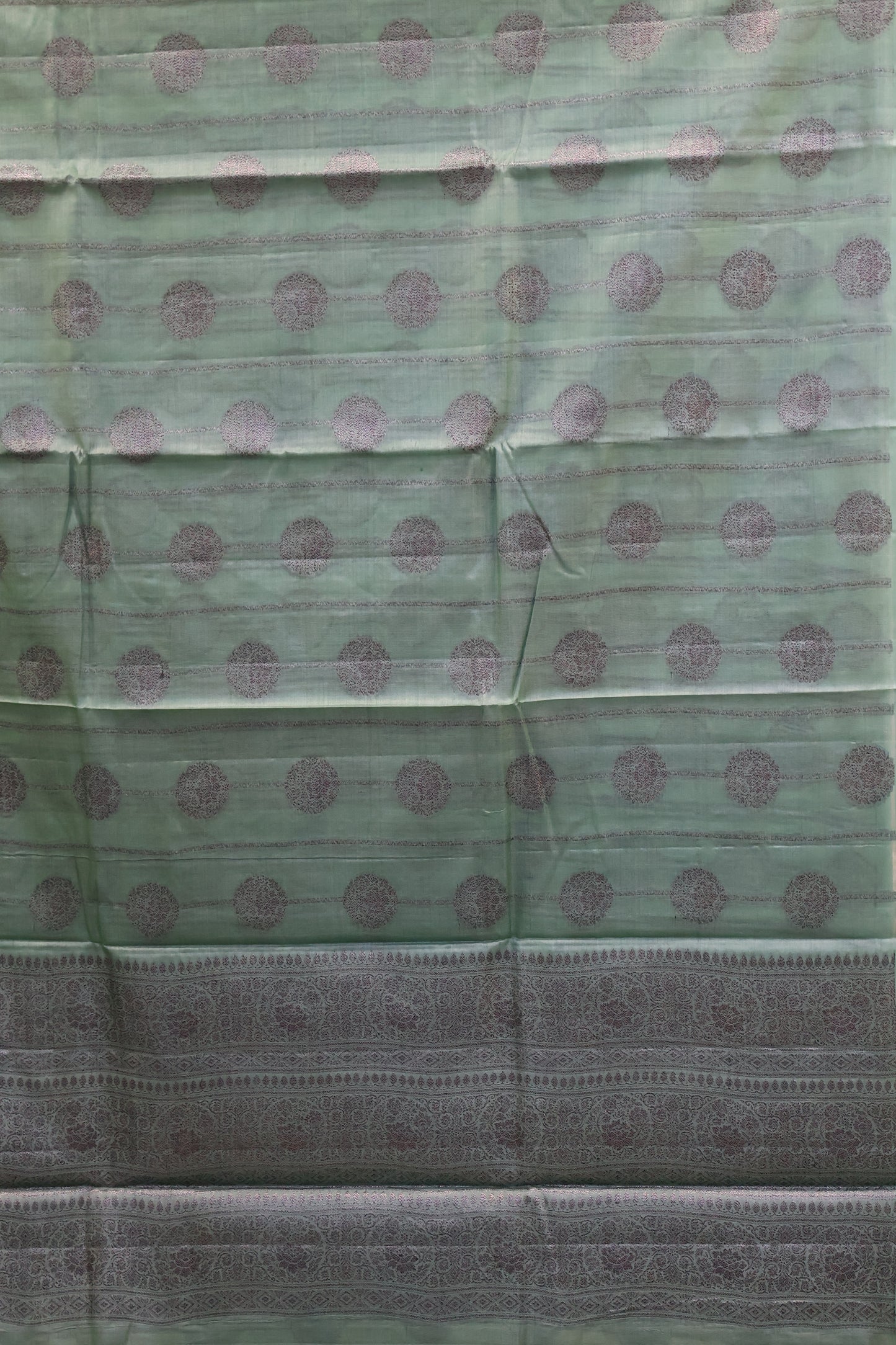 Pure Tussar Saree - Sea Green