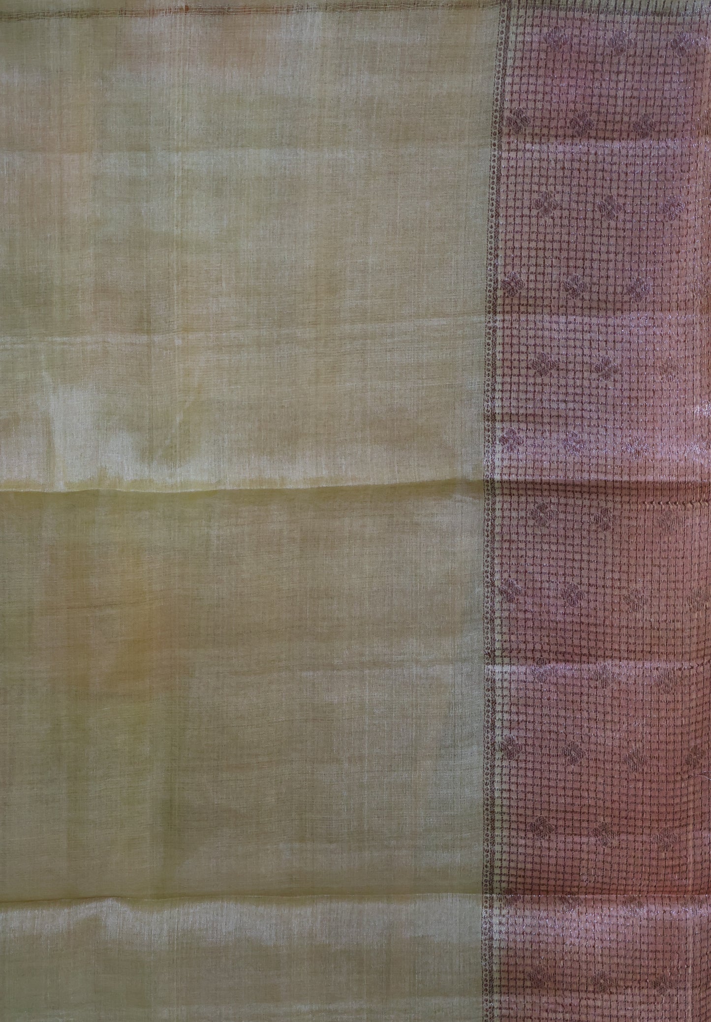 Pure Tussar Saree - Pale Orange