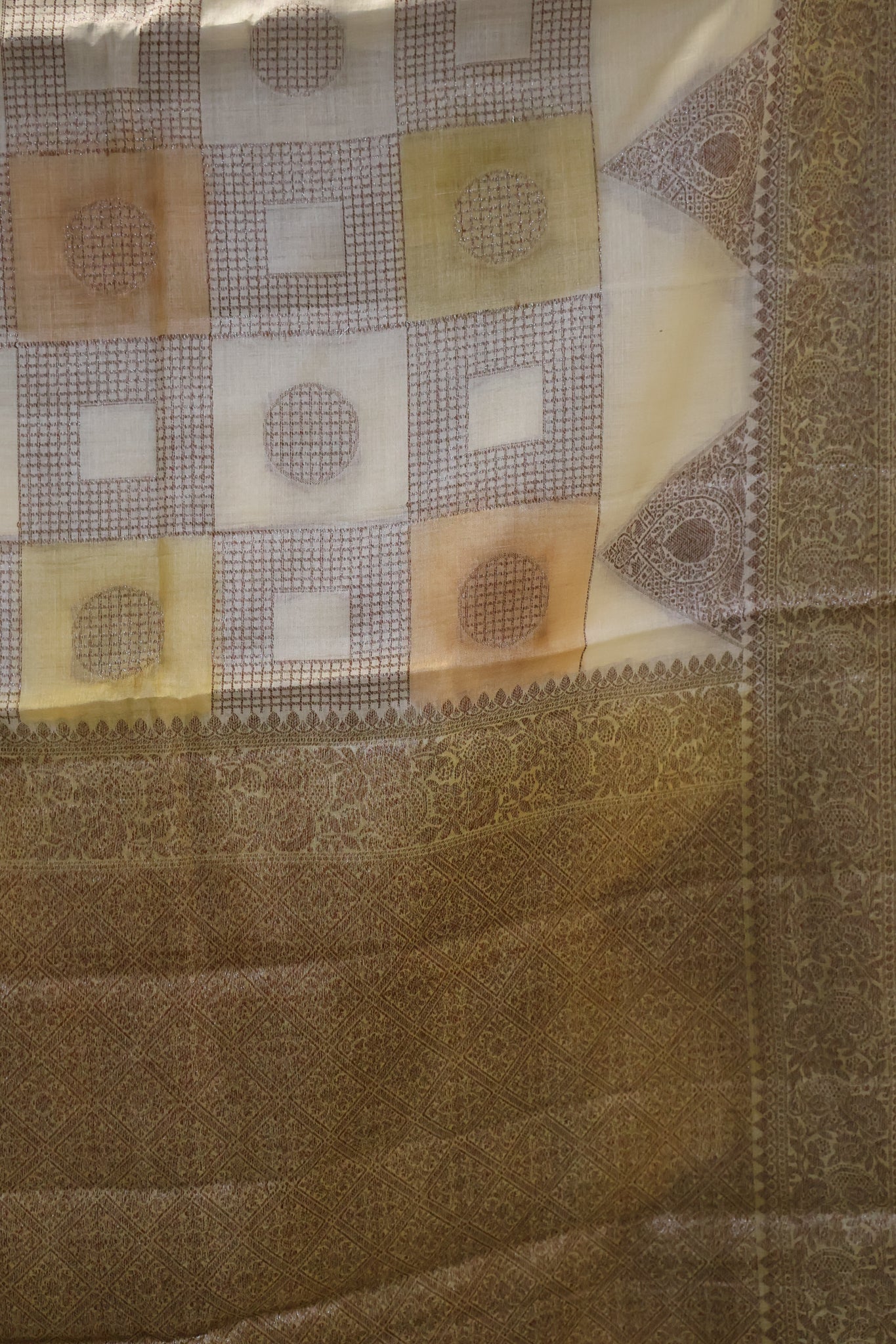 Pure Tussar Saree - Beige