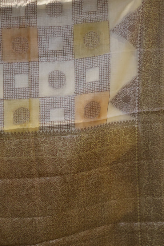 Pure Tussar Saree - Beige