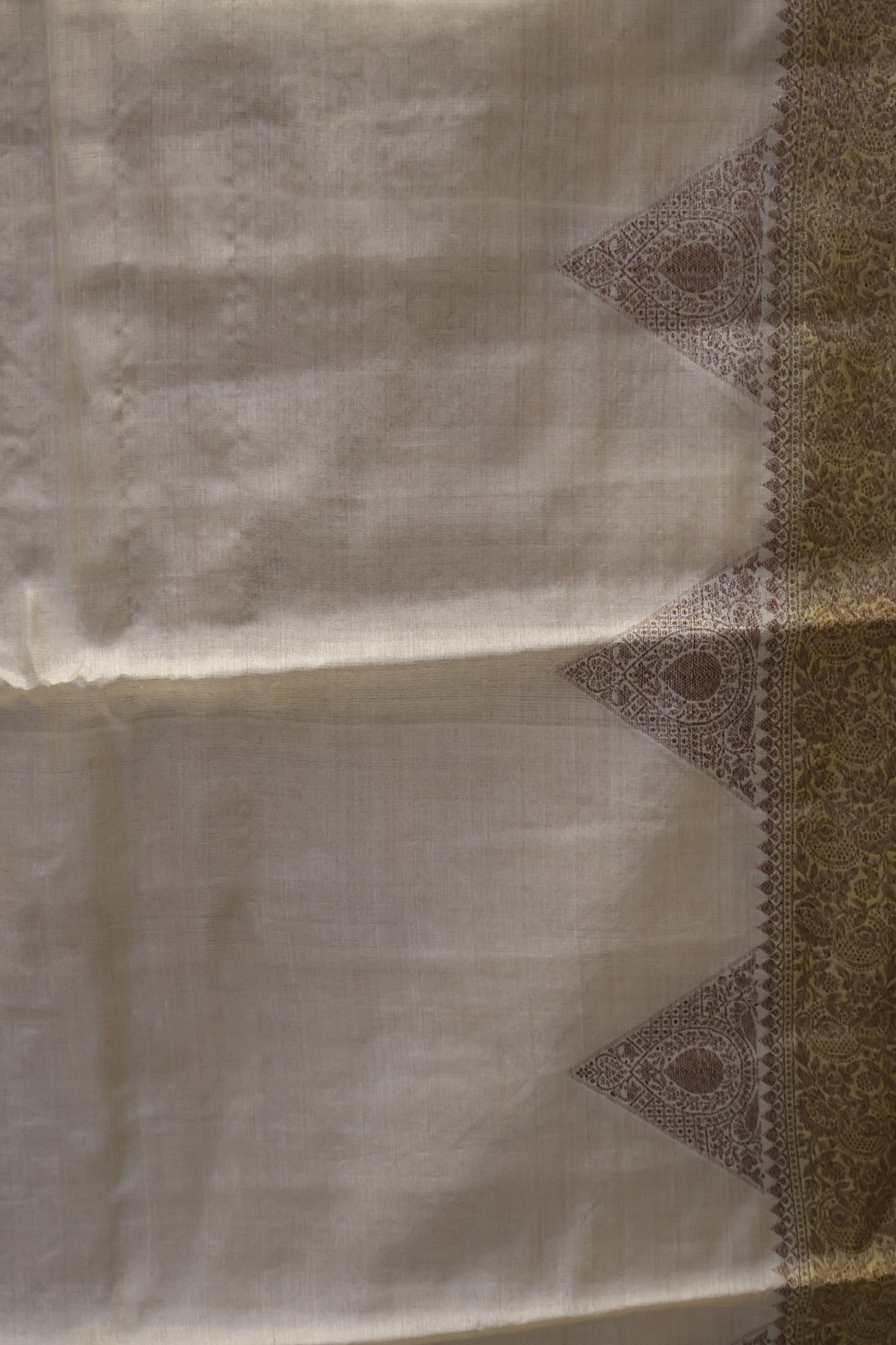 Pure Tussar Saree - Beige