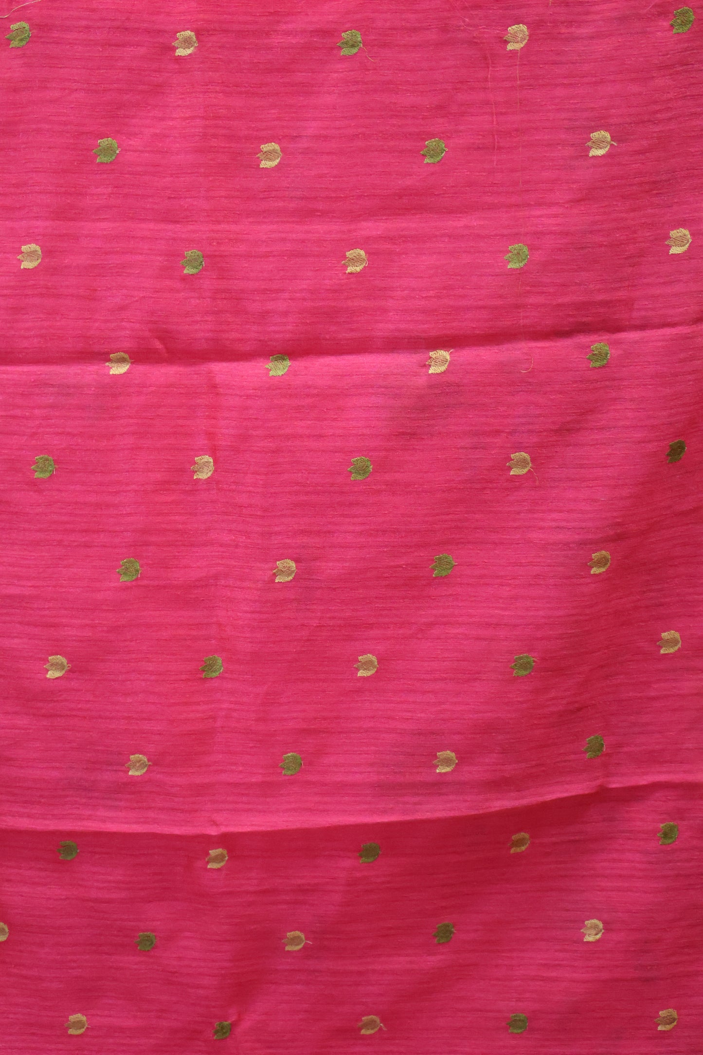 Semi Raw Silk Saree -Pink Parrot Tissue