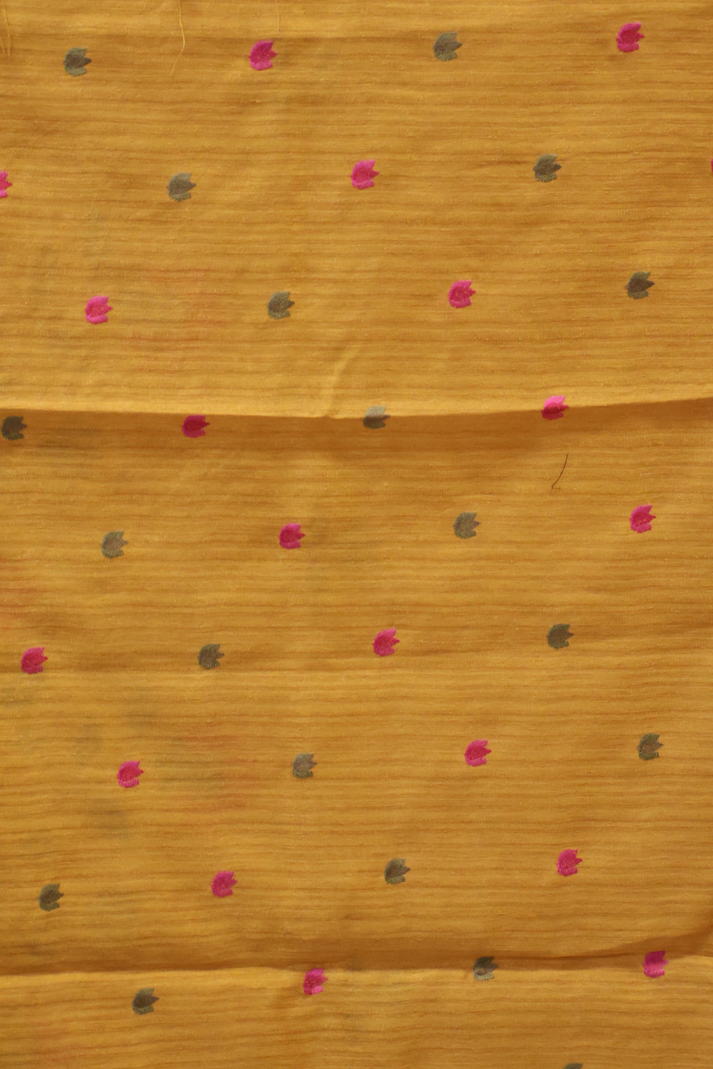 Semi Raw Silk Saree -Yellow Parrot Tissue