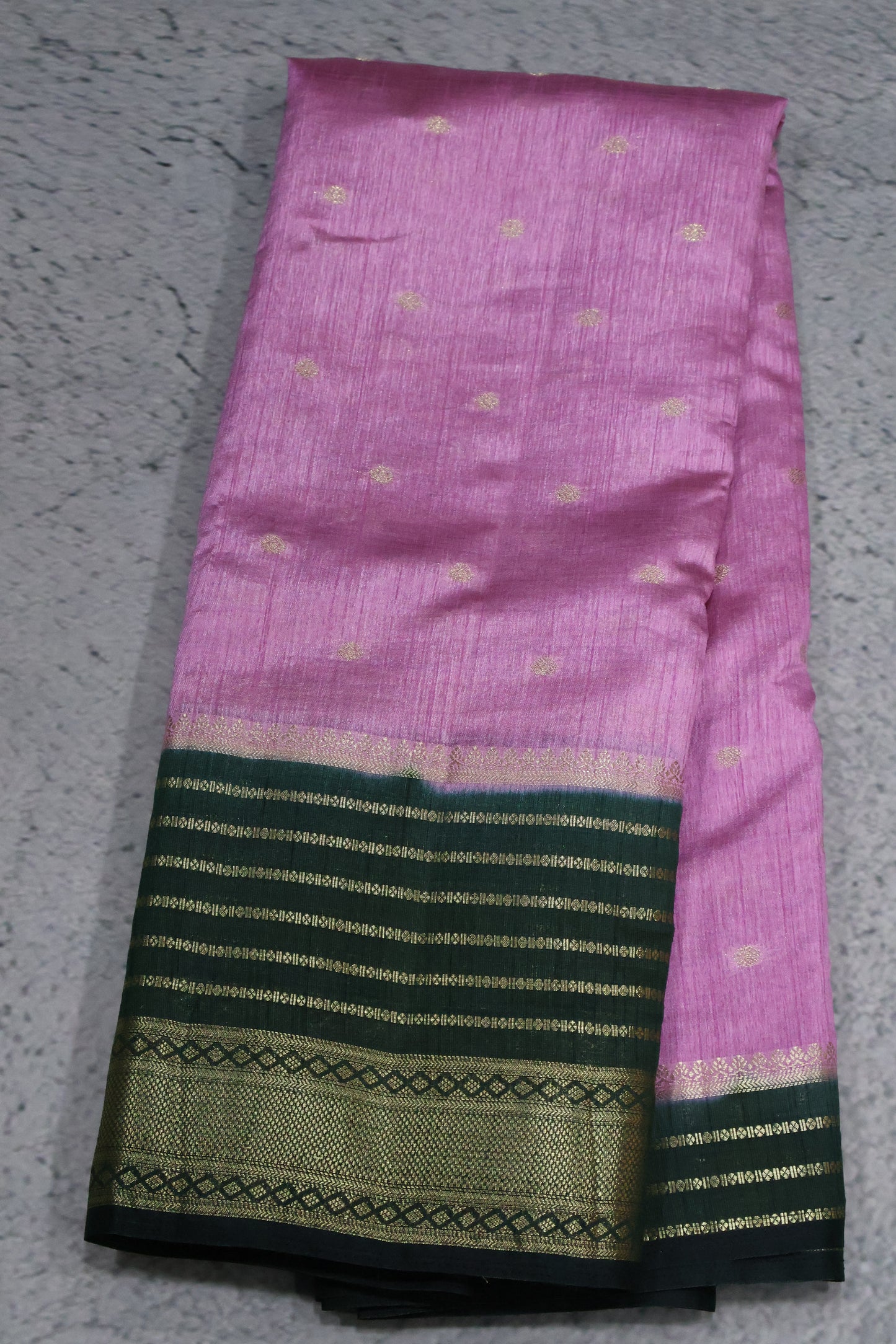 Semi Tussar Saree Floral - Light Purple