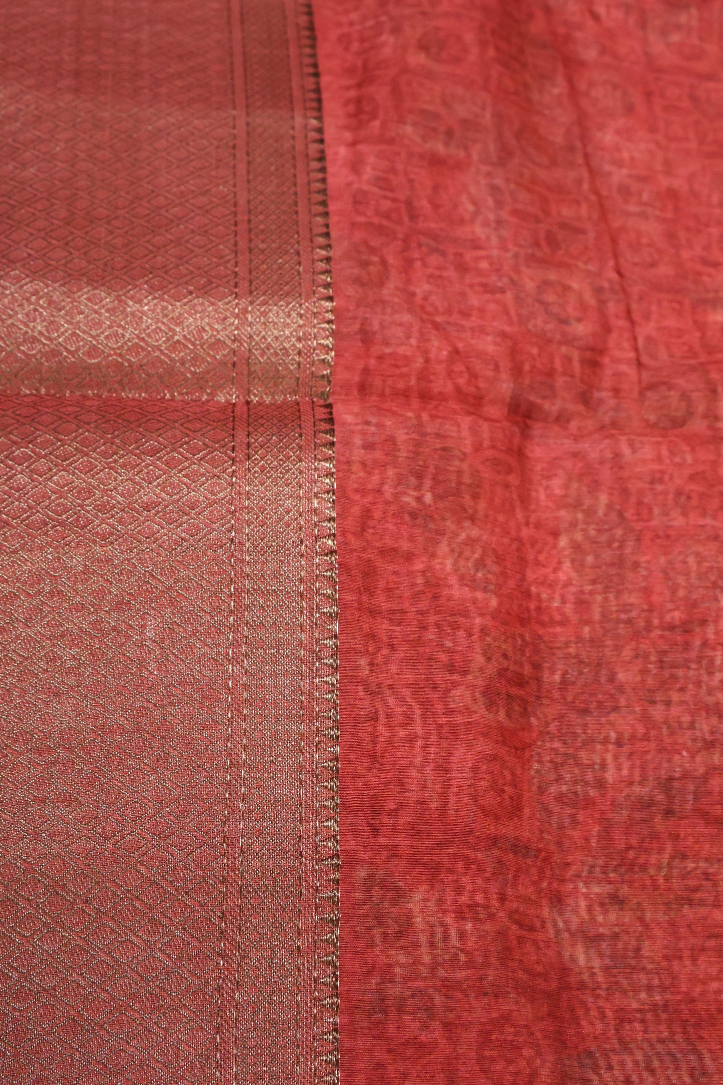 Printed Bamboo Silk Saree-Pastle Pink