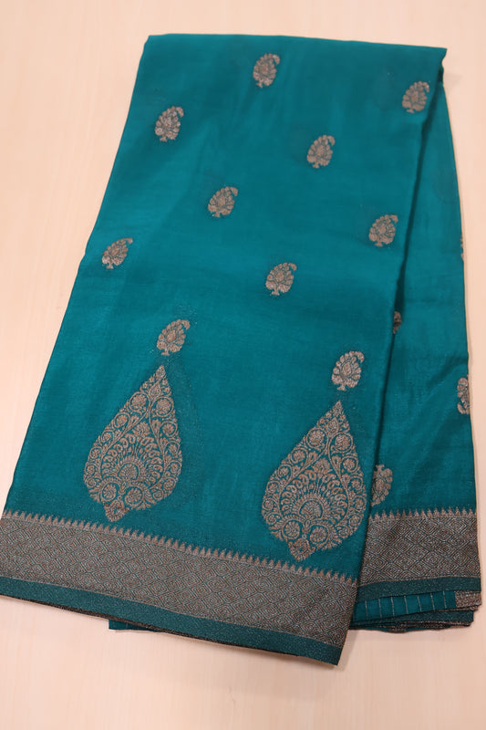 Banarasi Georgette Saree -Peacock Green