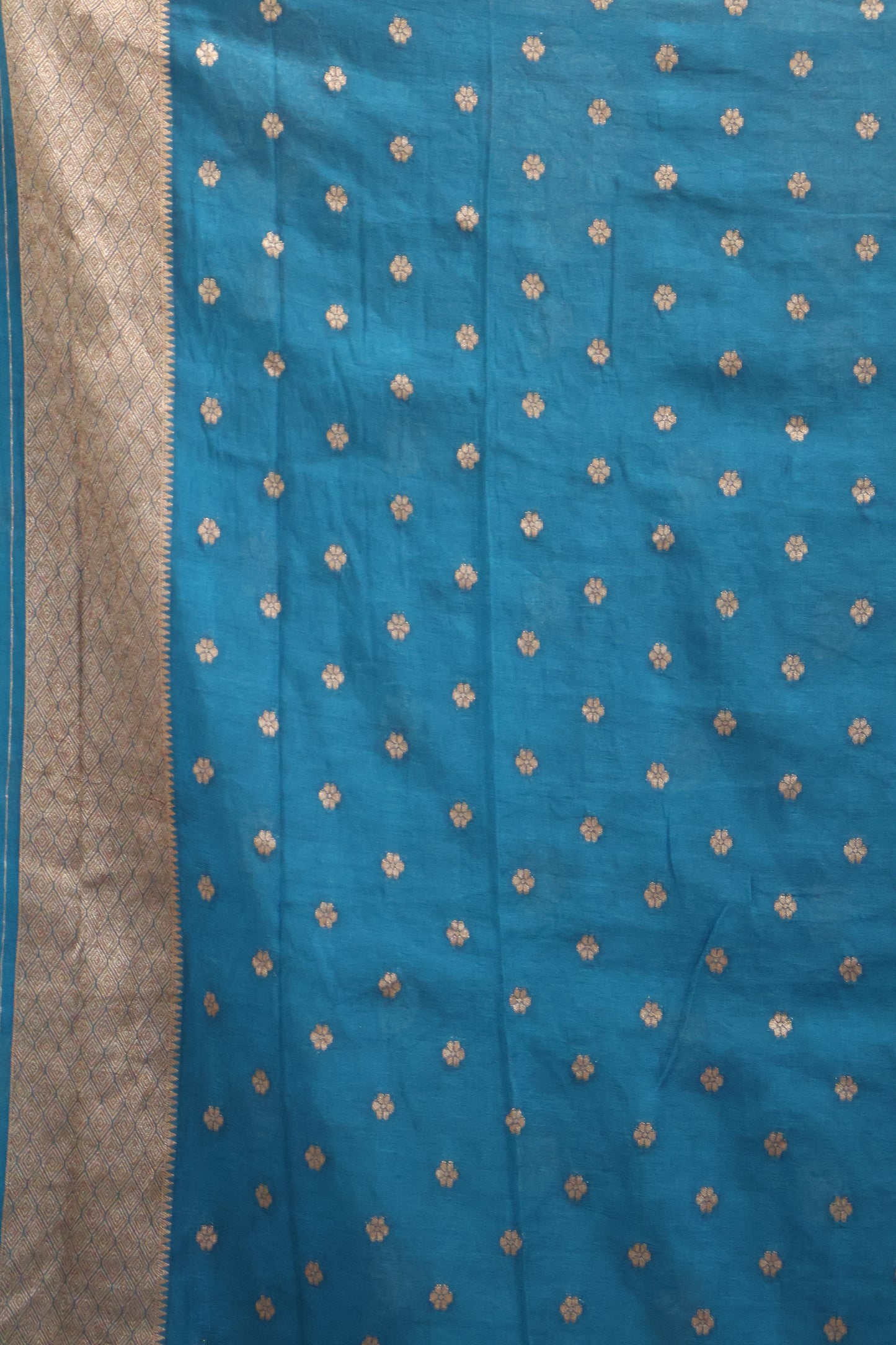 Banarasi Georgette Saree - Peacock Blue