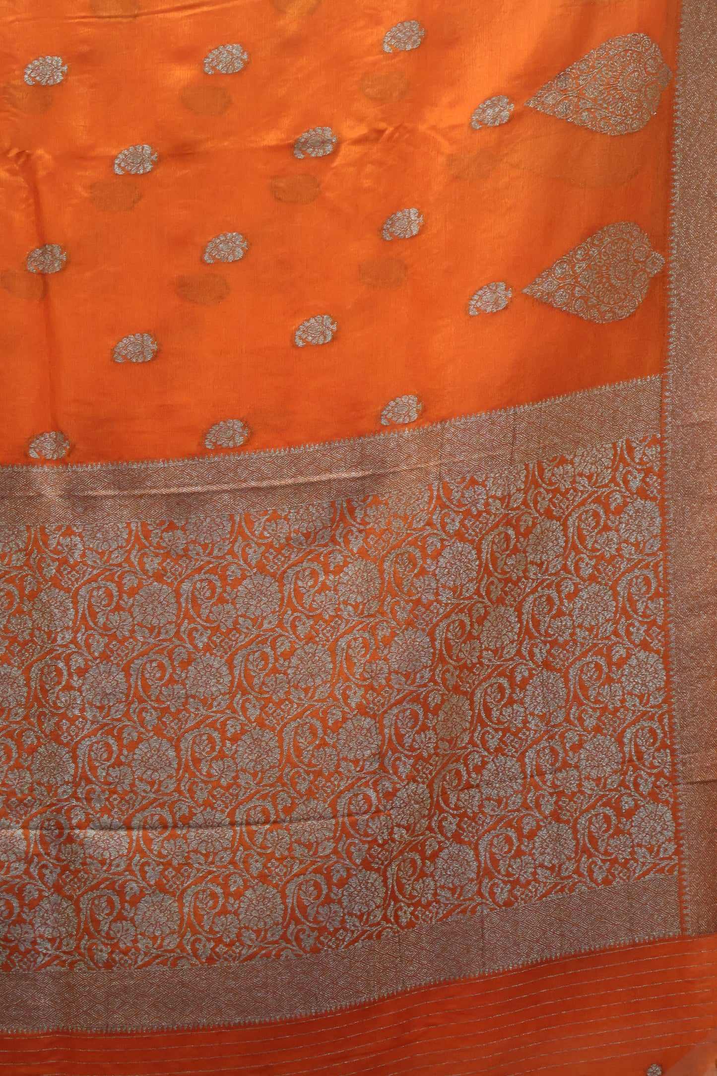 Banarasi Georgette Saree - Orange