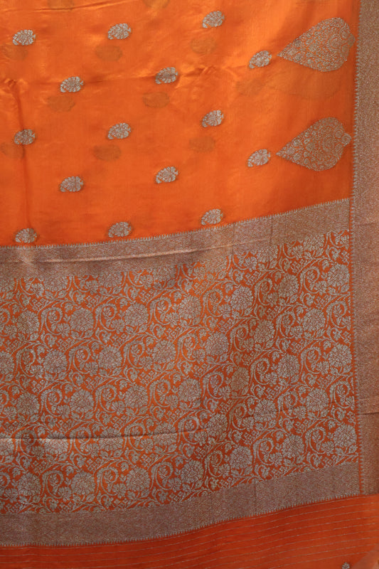 Banarasi Georgette Saree - Orange