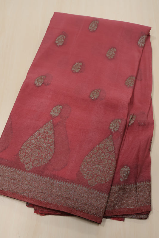 Banarasi Georgette Saree - Pastel Pink