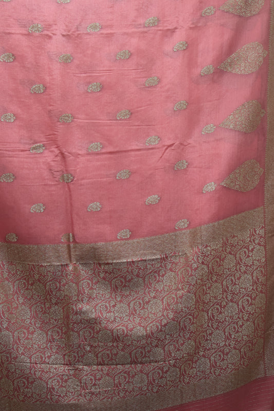 Banarasi Georgette Saree - Pastel Pink