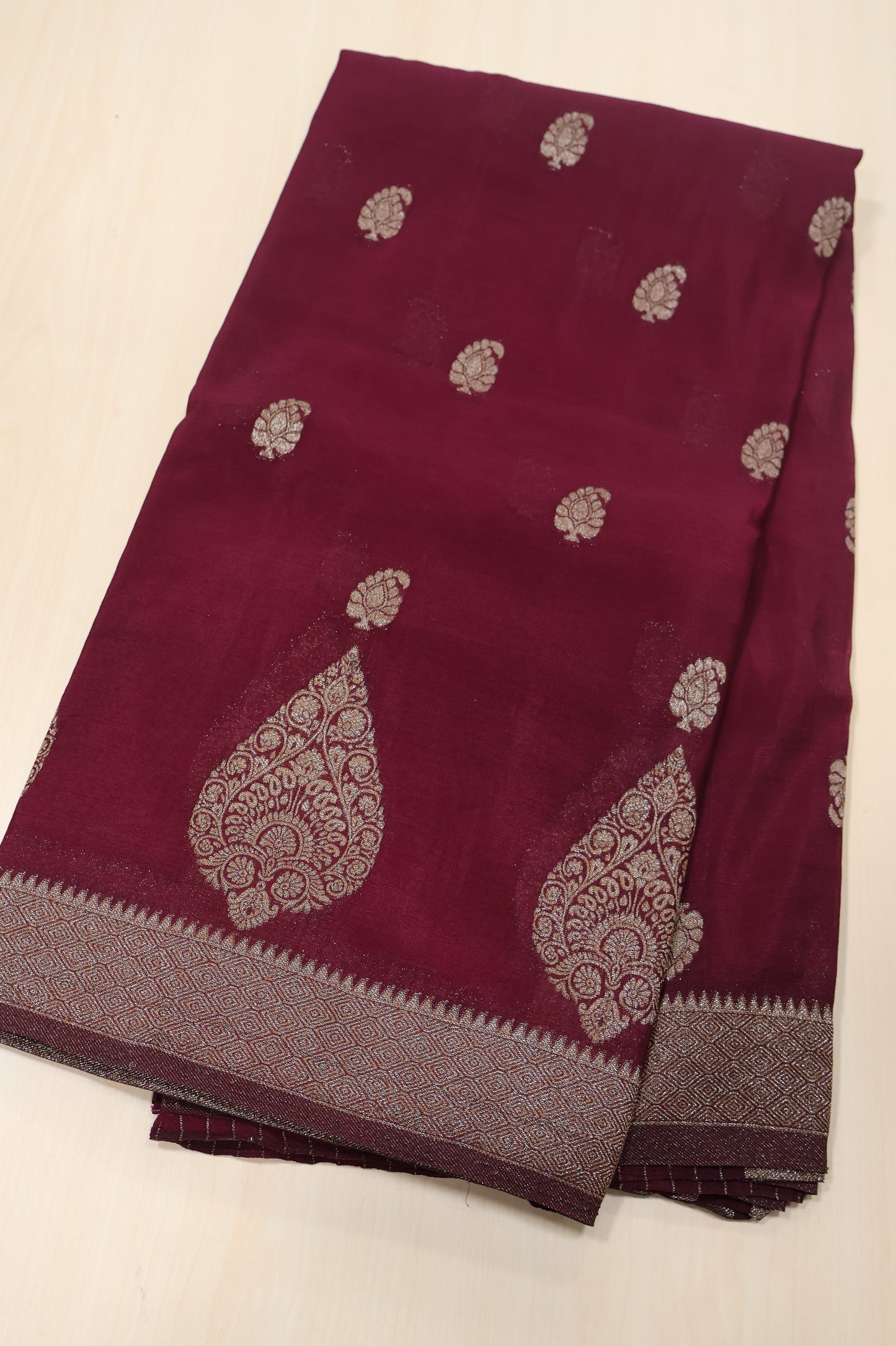 Banarasi Georgette Saree - Wine
