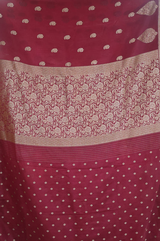 Banarasi Georgette Saree - Wine