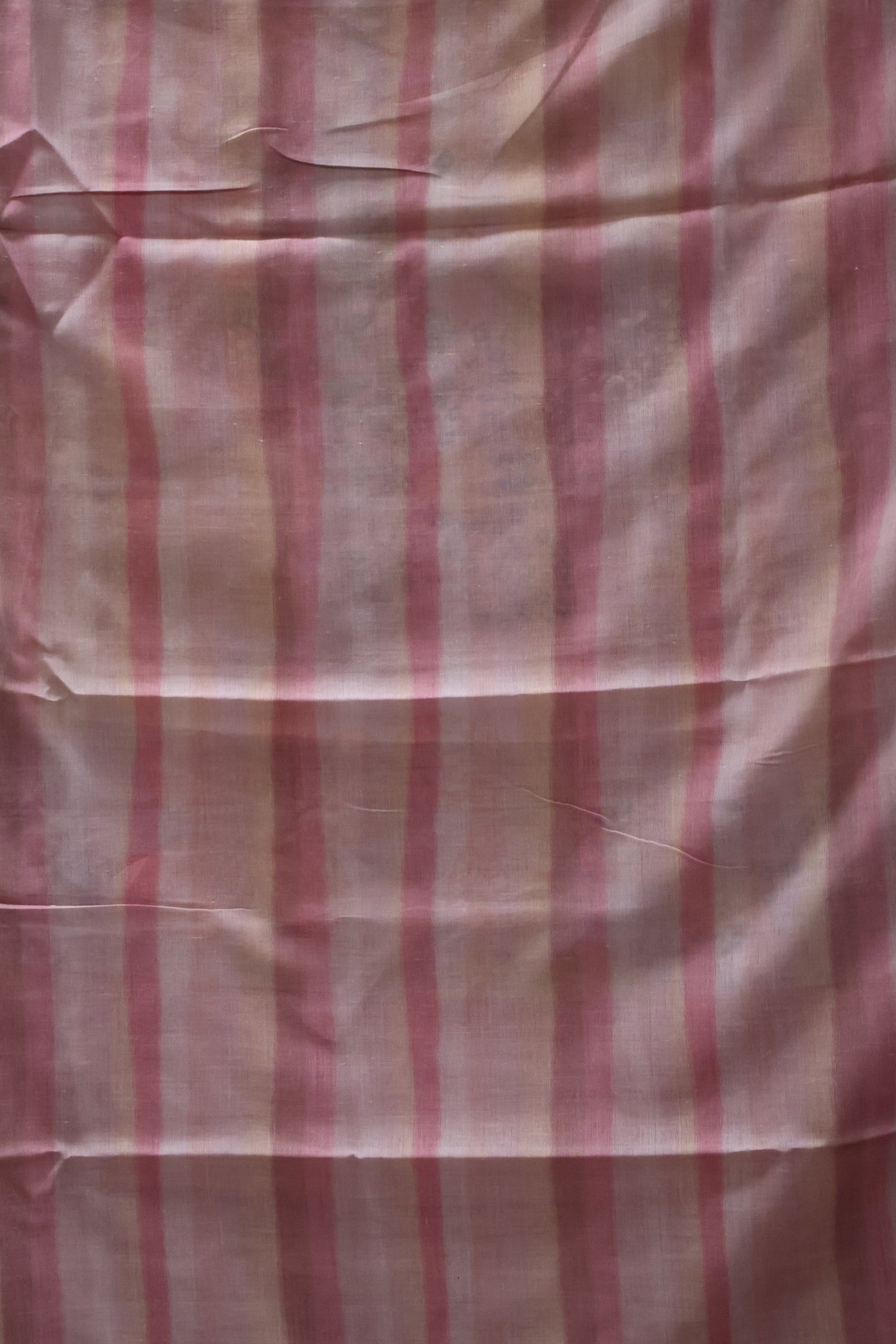 Linen Chanderi Saree- Red Big Border