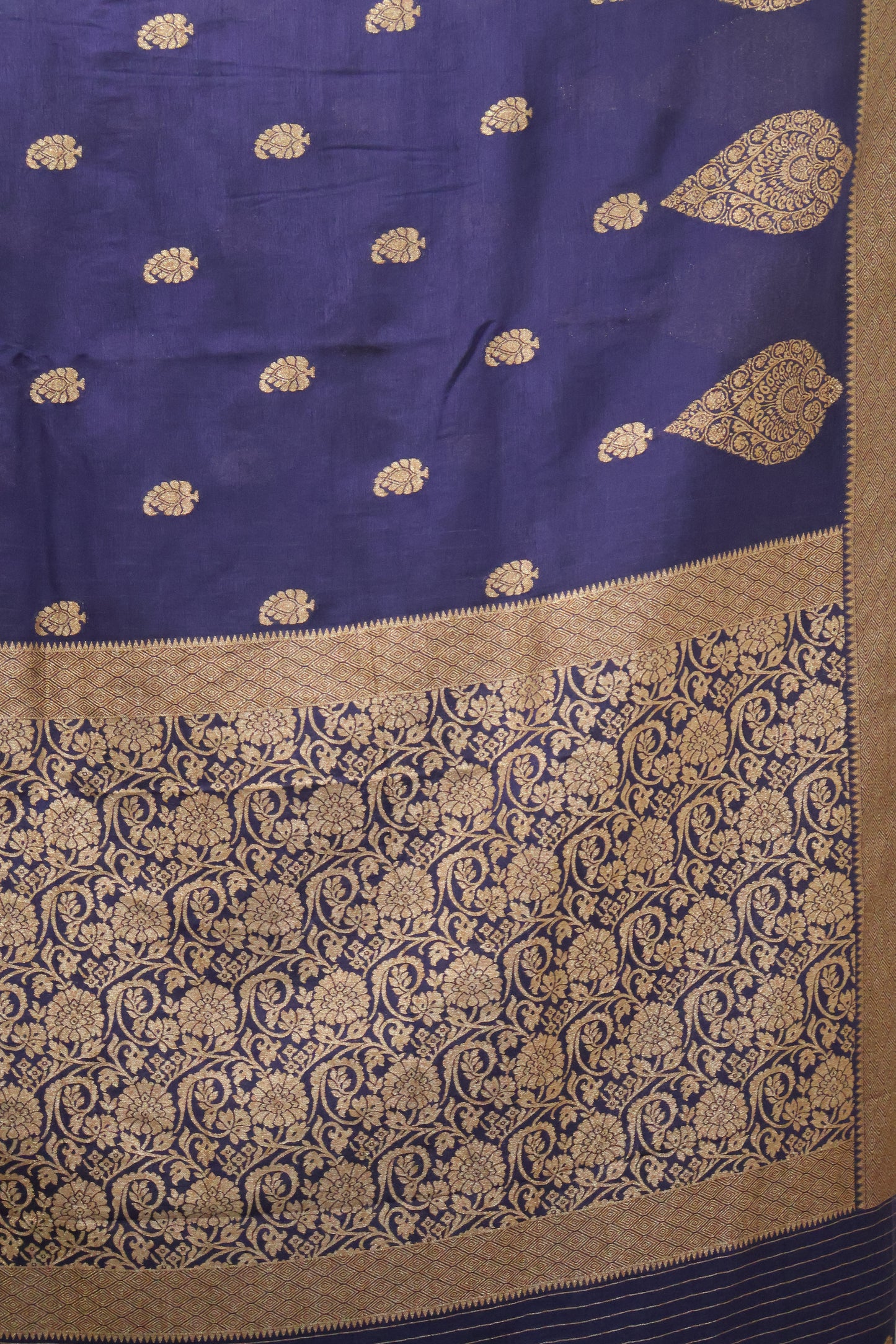Banarasi Georgette Saree - Navy Blue