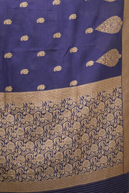 Banarasi Georgette Saree - Navy Blue