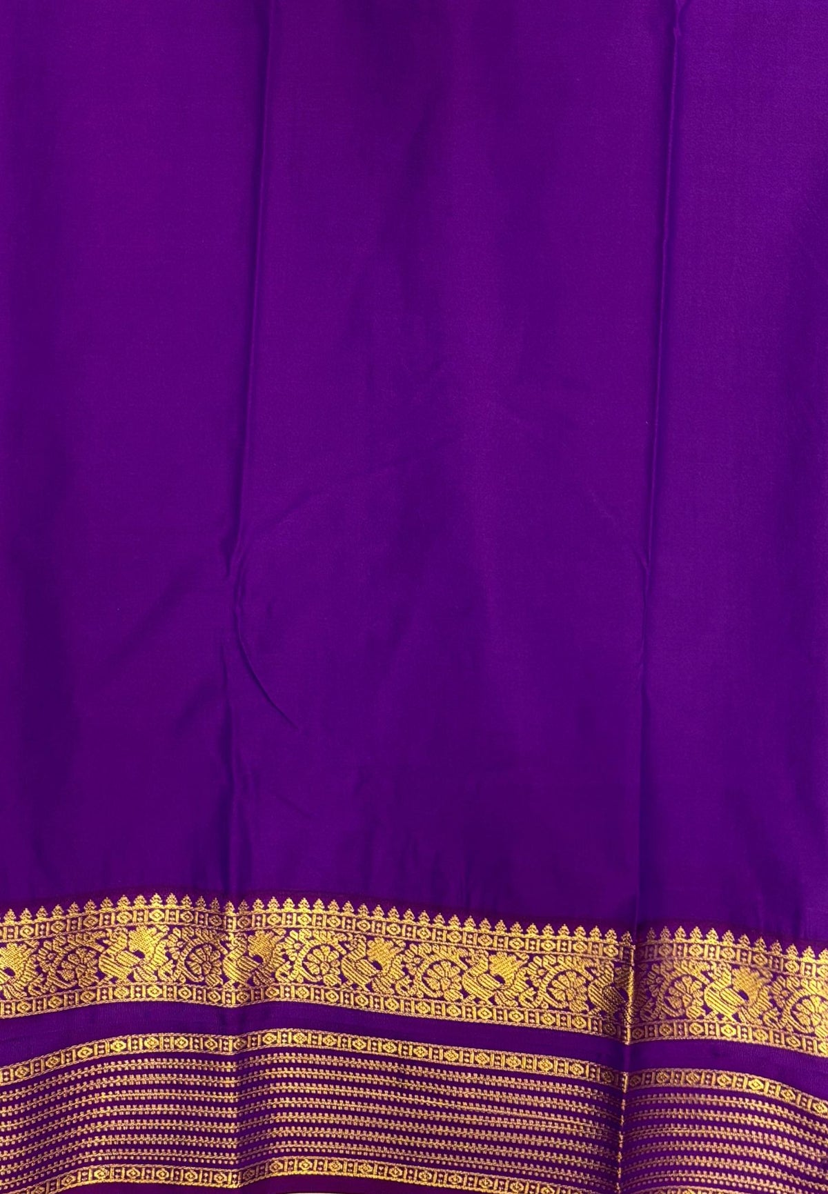 Budget Kanchipuram Saree-Sea Green In Traditional Peacock Zari With Contrast Border
