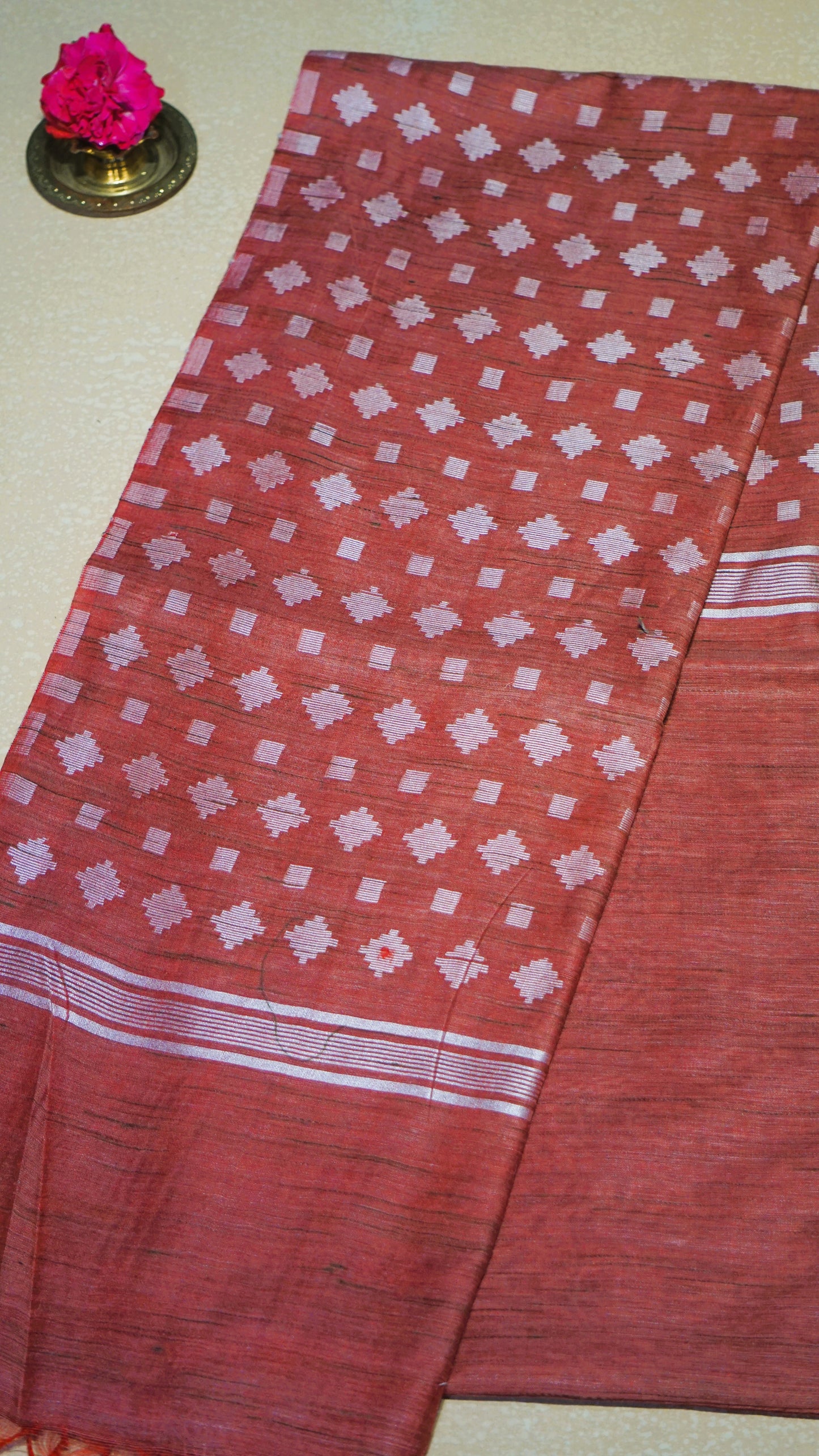 Banswara Cotton Saree - Red