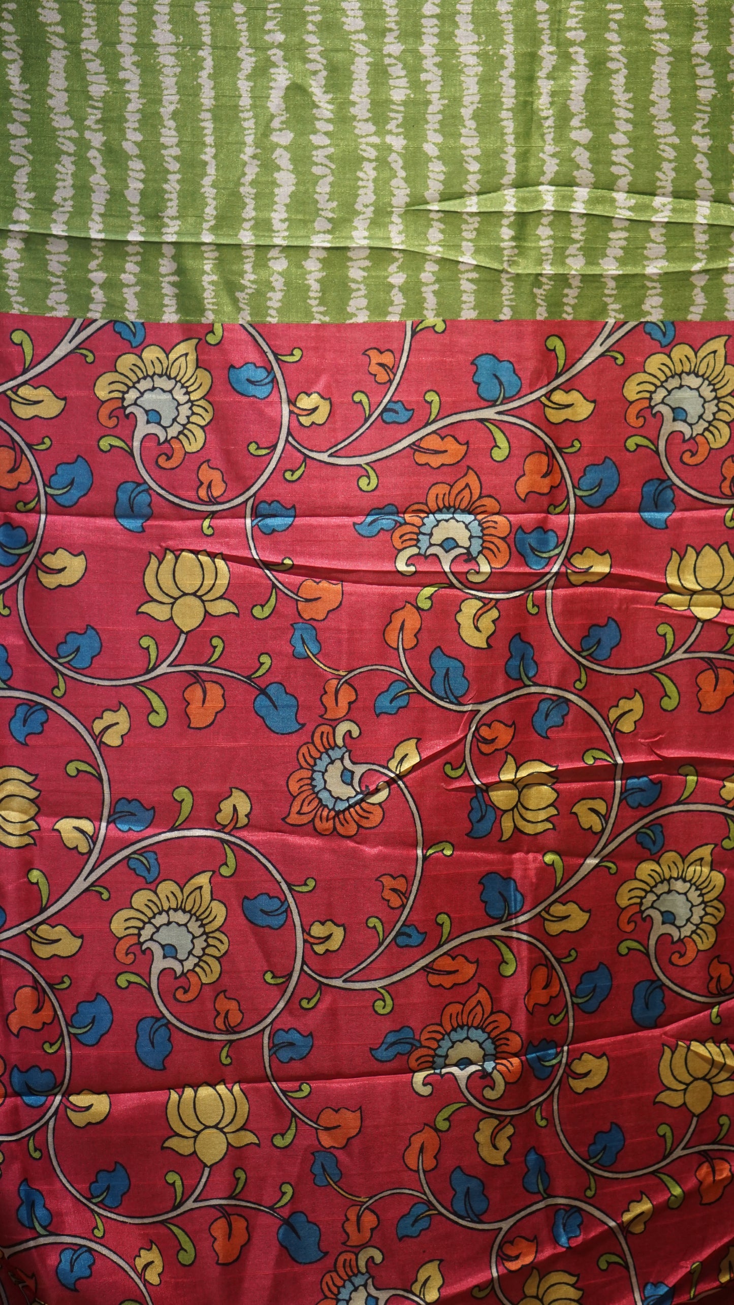 Semi Tussar Saree - Green