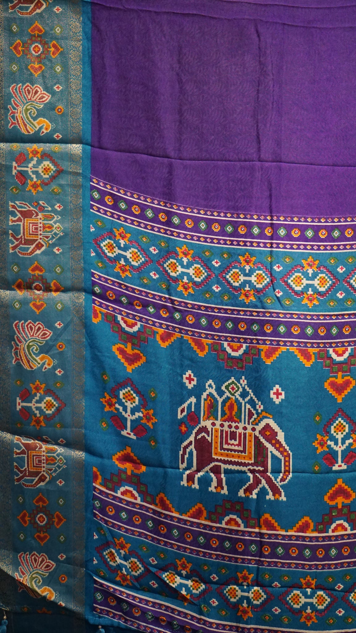 Shiffon Saree Violet - Blue