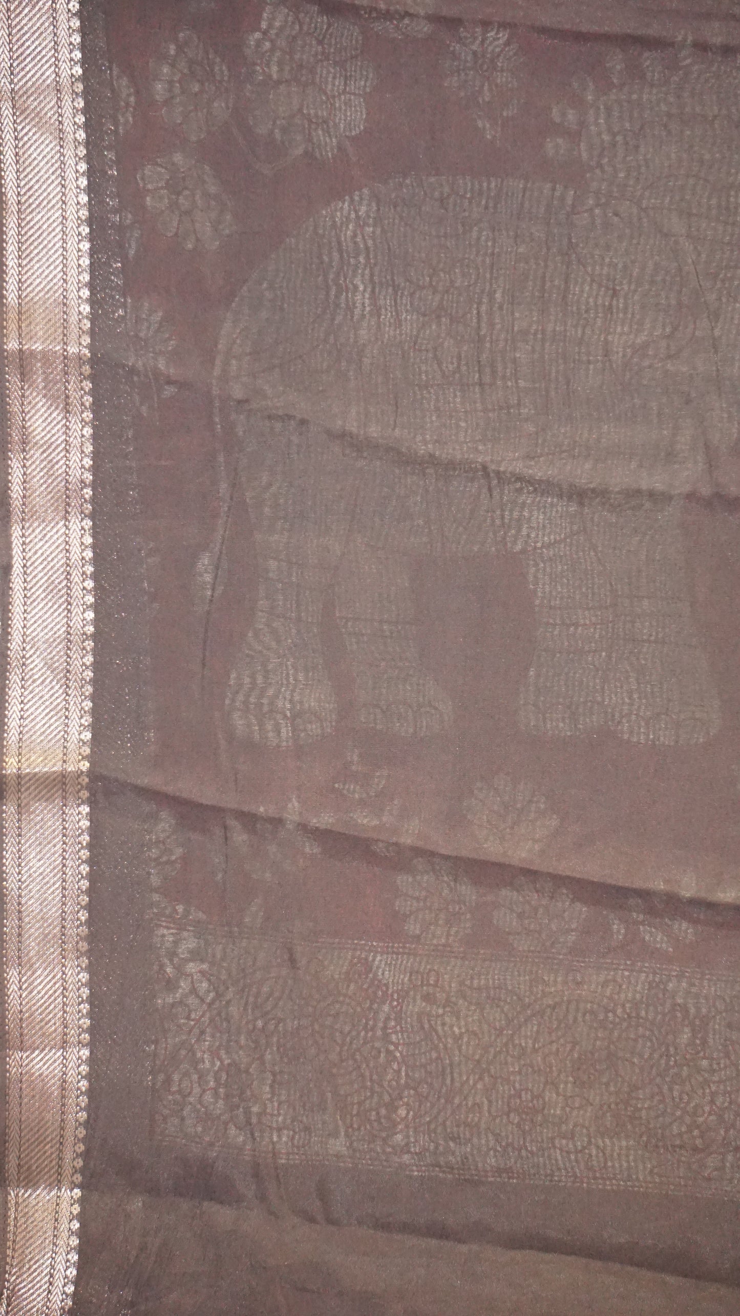 Malai Cotton Saree Pichwai Print Black