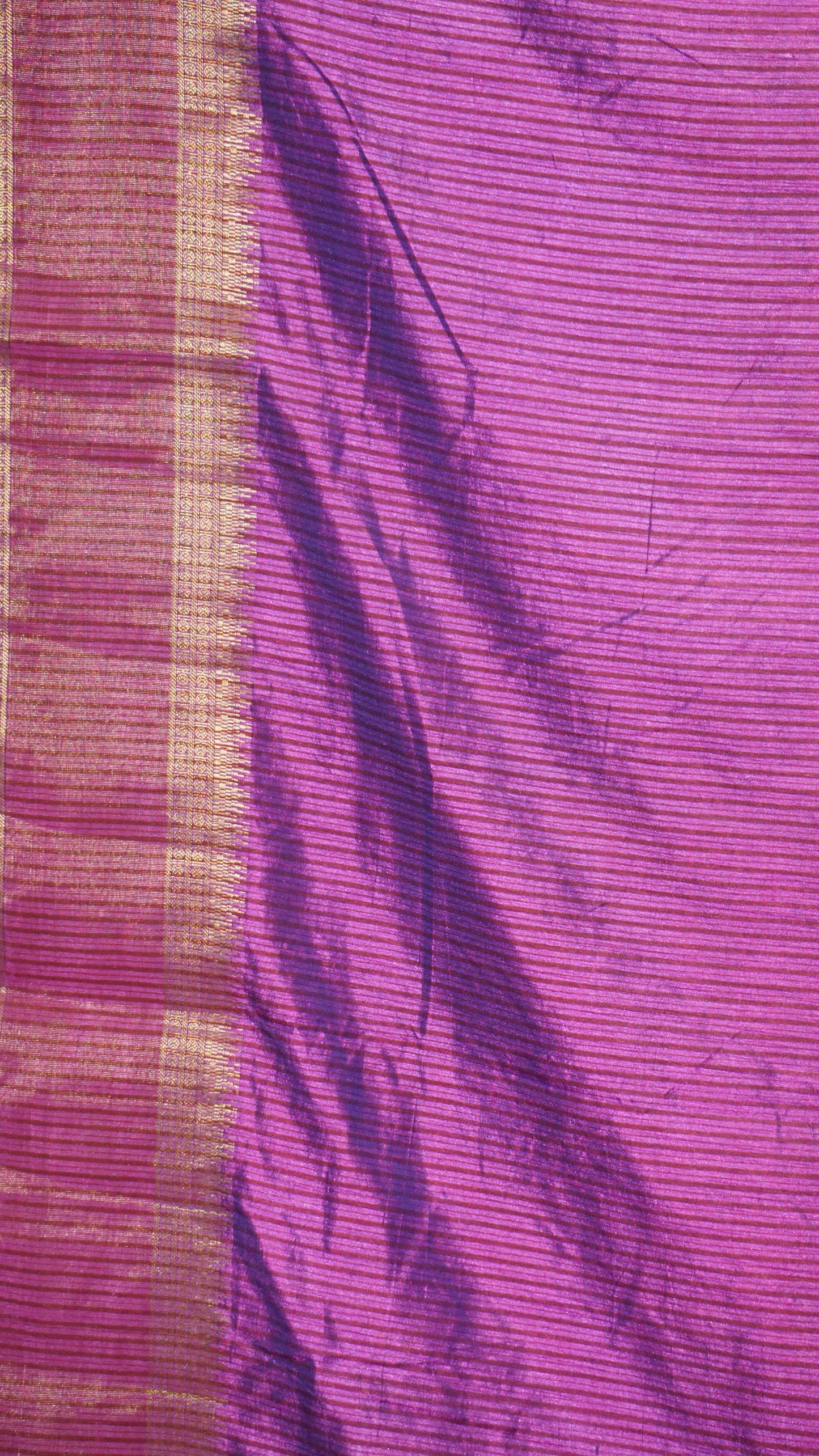Semi Pattola Saree Solid - Blue
